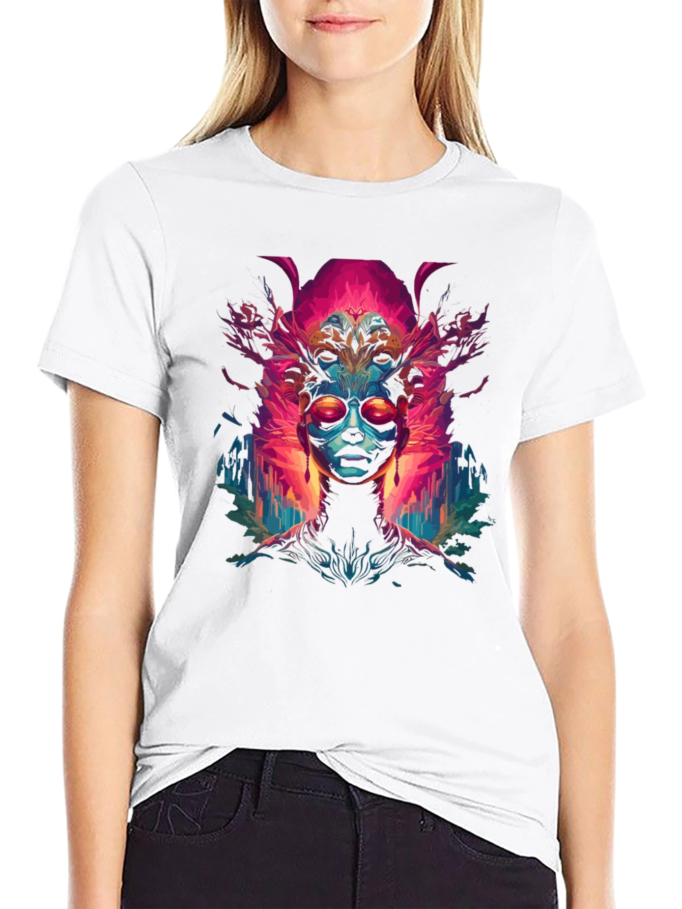 Abstract Psychedelic Art Print Tee