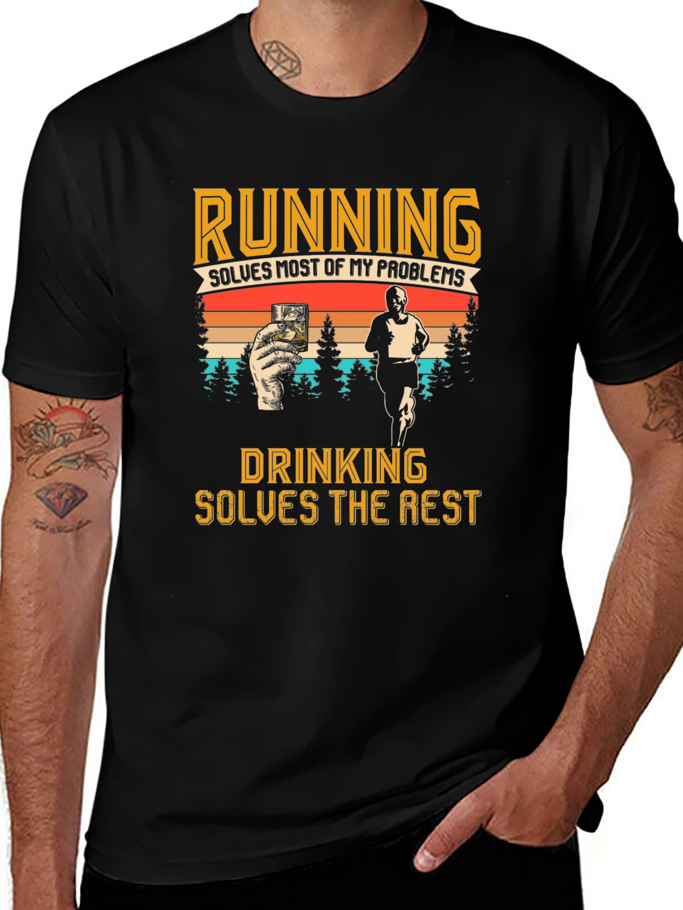 Running and Drinking T-Shirt
