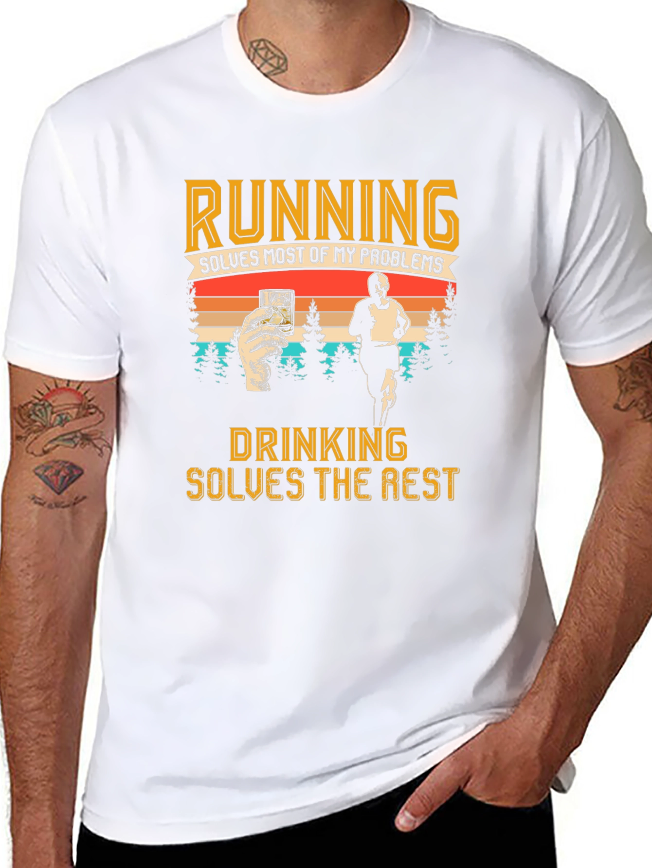 Running and Drinking T-Shirt