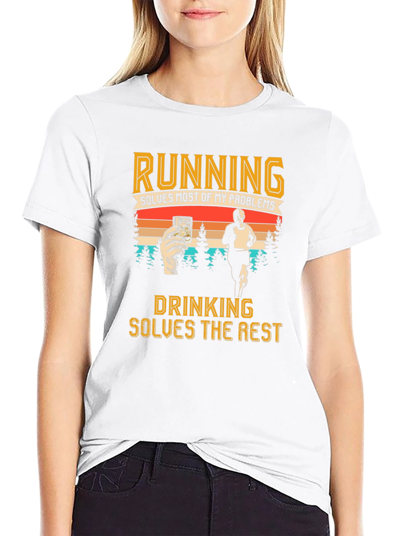 Running and Drinking T-Shirt