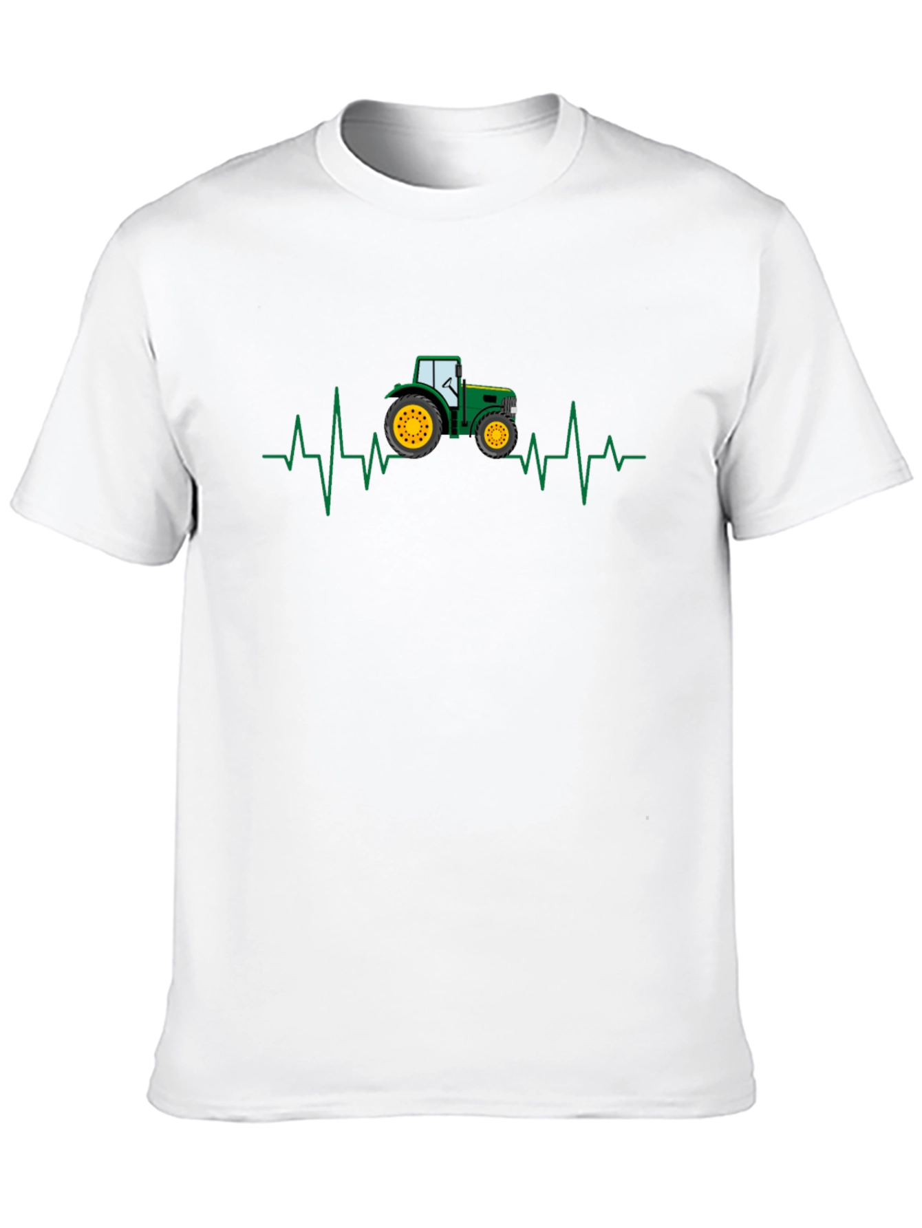 Tractor Heartbeat Graphic Tee - Farm Lover Shirt