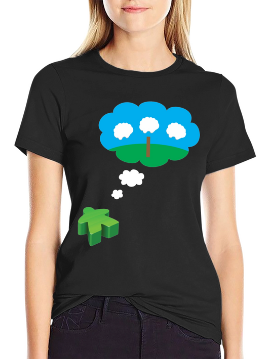Board Game Dream T-Shirt - Green Meeple Design