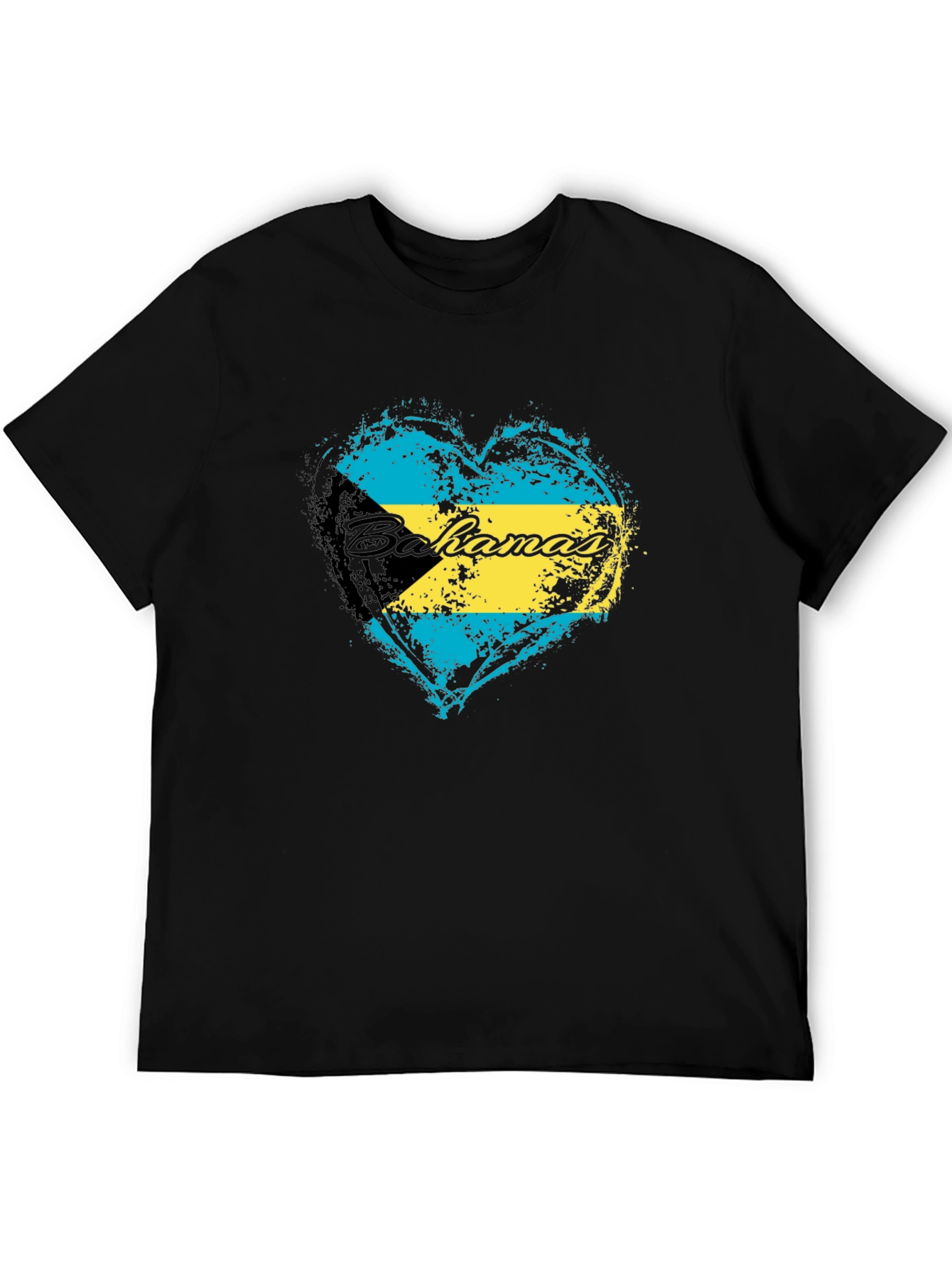 Bahamas Flag Heart T-Shirt