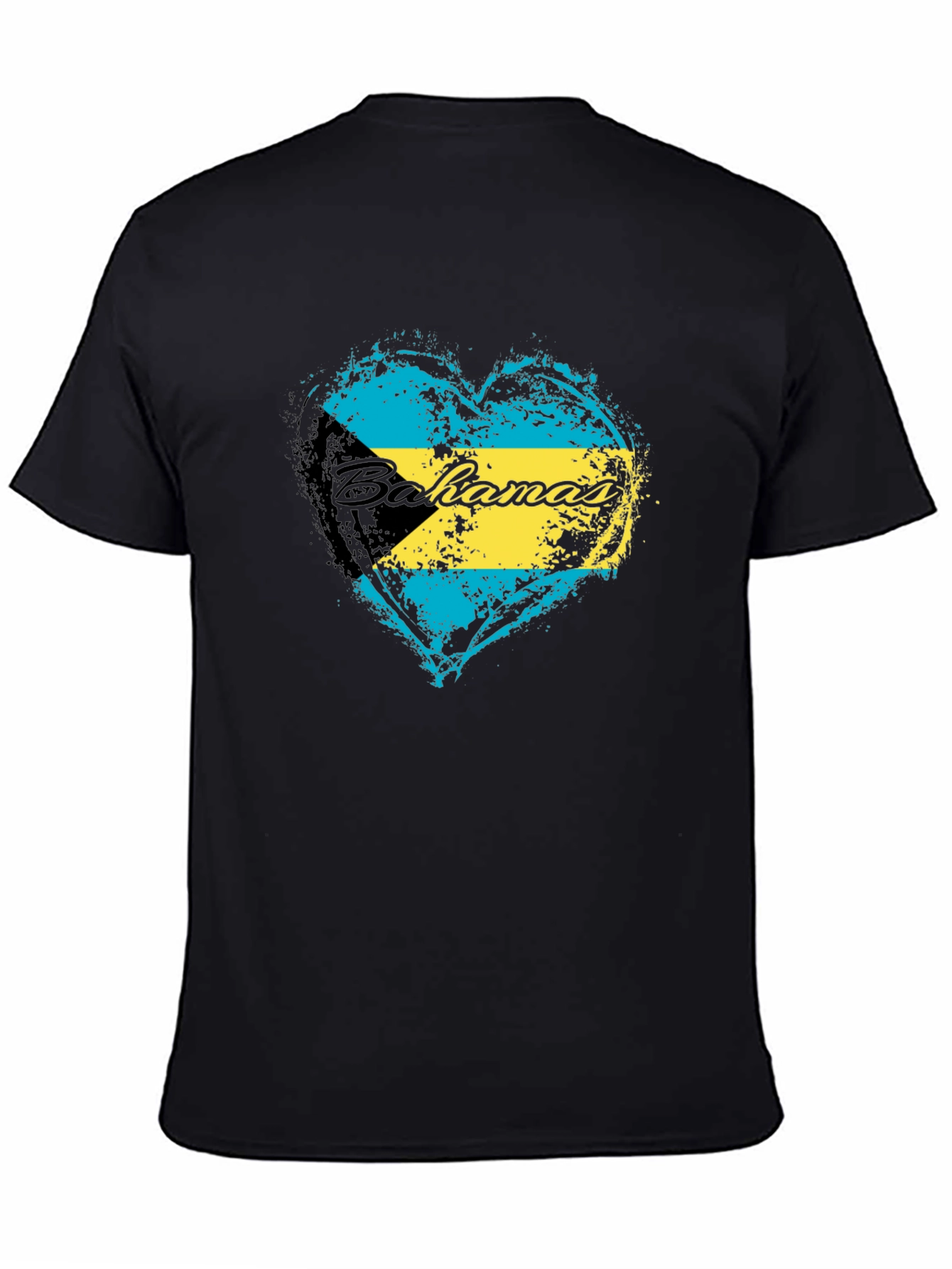 Bahamas Flag Heart T-Shirt