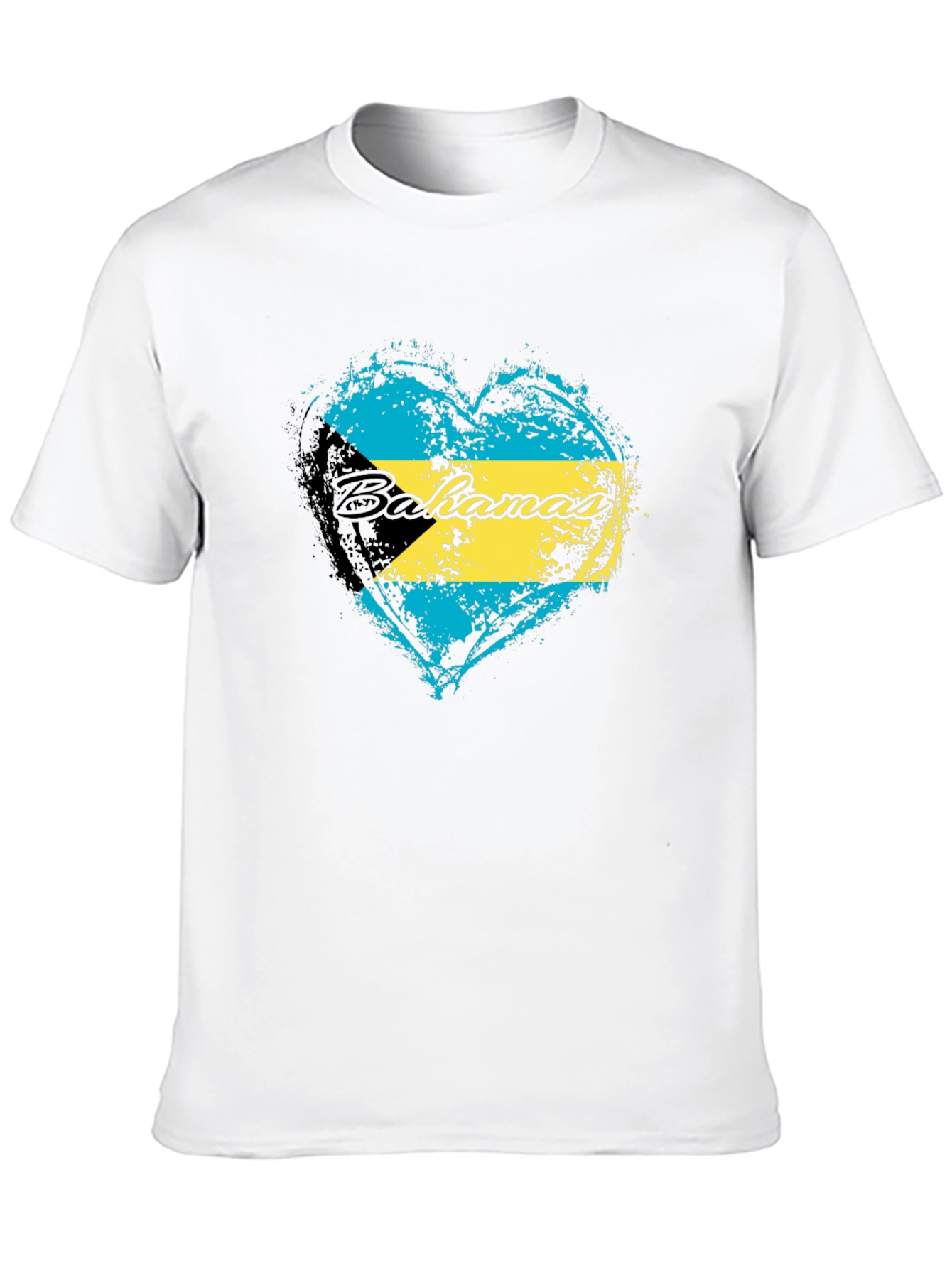 Bahamas Flag Heart T-Shirt