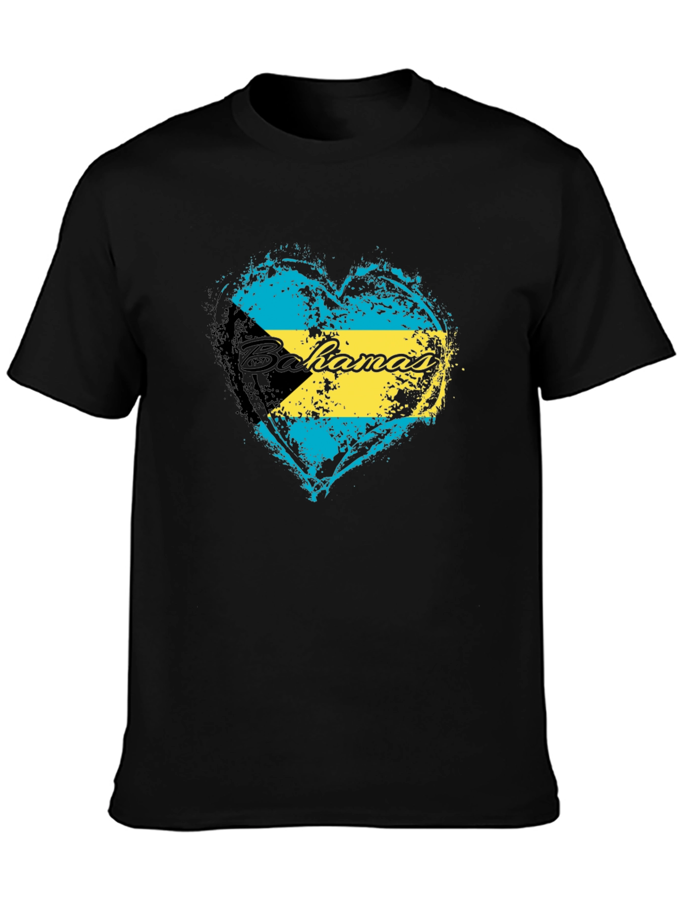 Bahamas Flag Heart T-Shirt