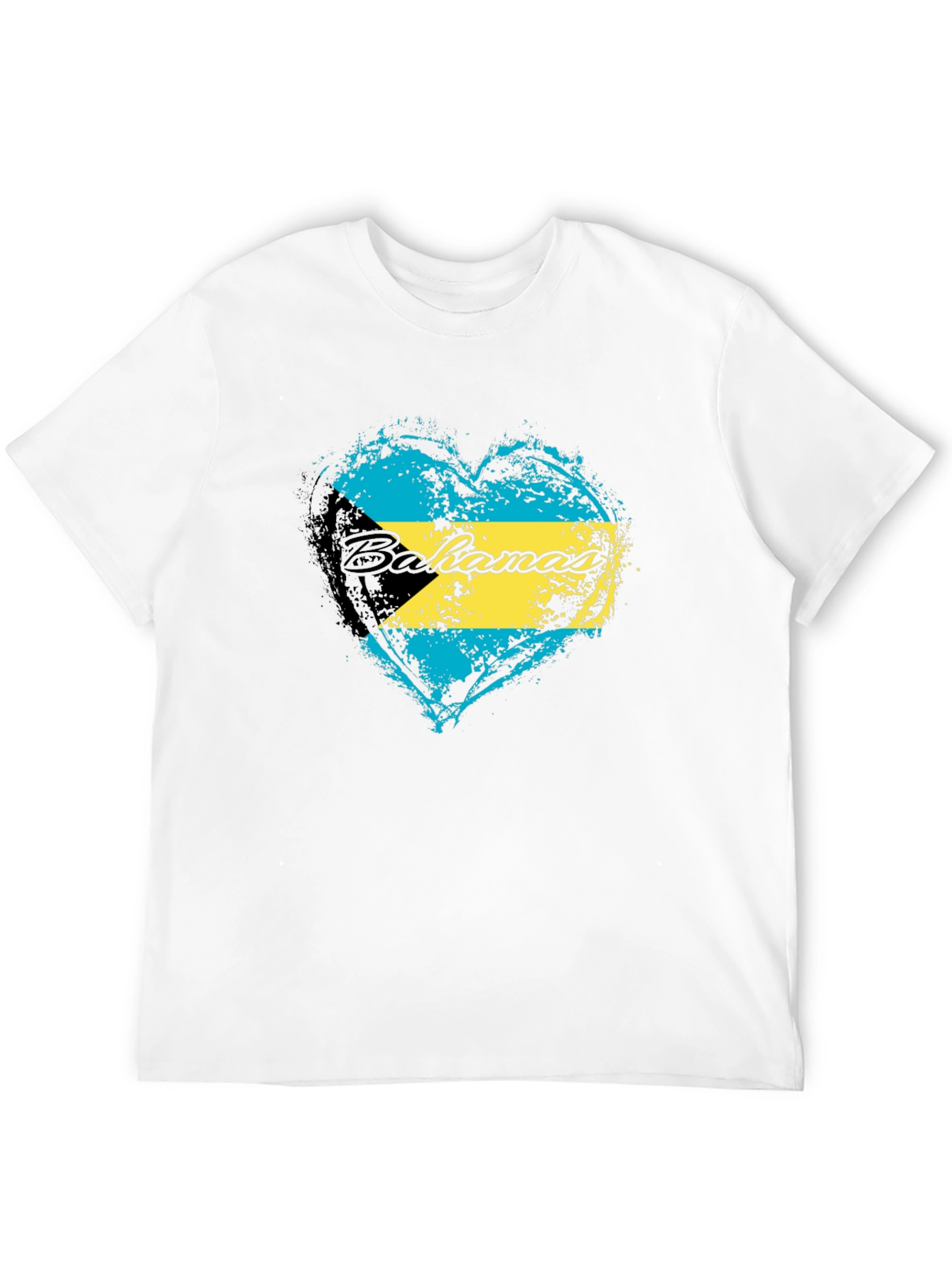Bahamas Flag Heart T-Shirt