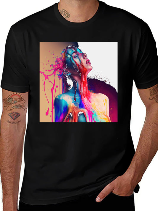 Abstract Art Tee: Colorful Expression