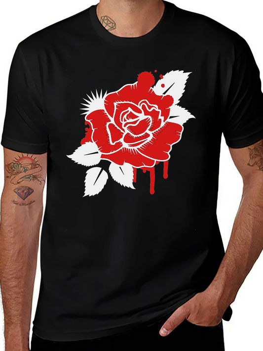 Bloody Rose Graphic T-Shirt - Mens Black Tee