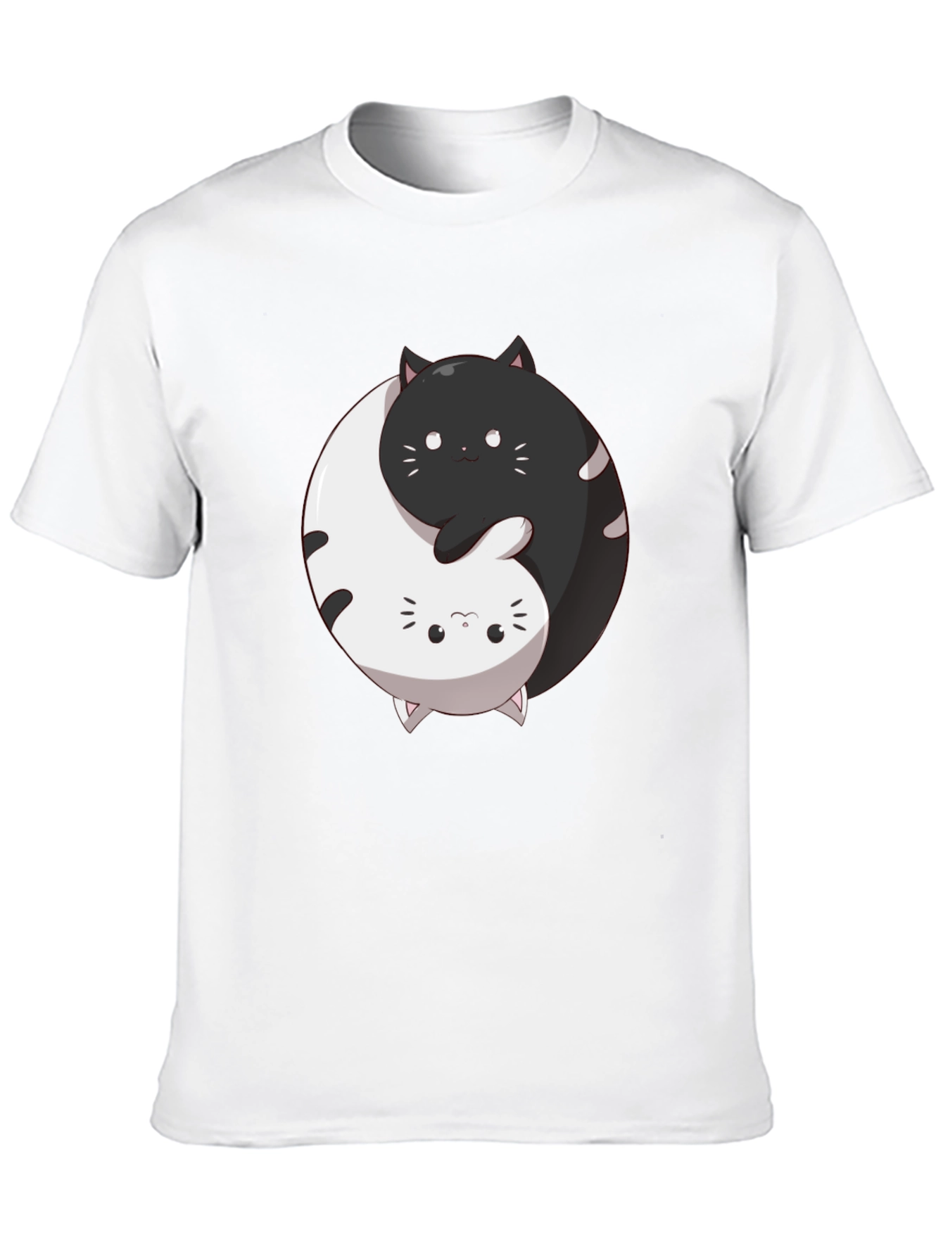Yin Yang Cats Graphic Tee - Harmony & Balance