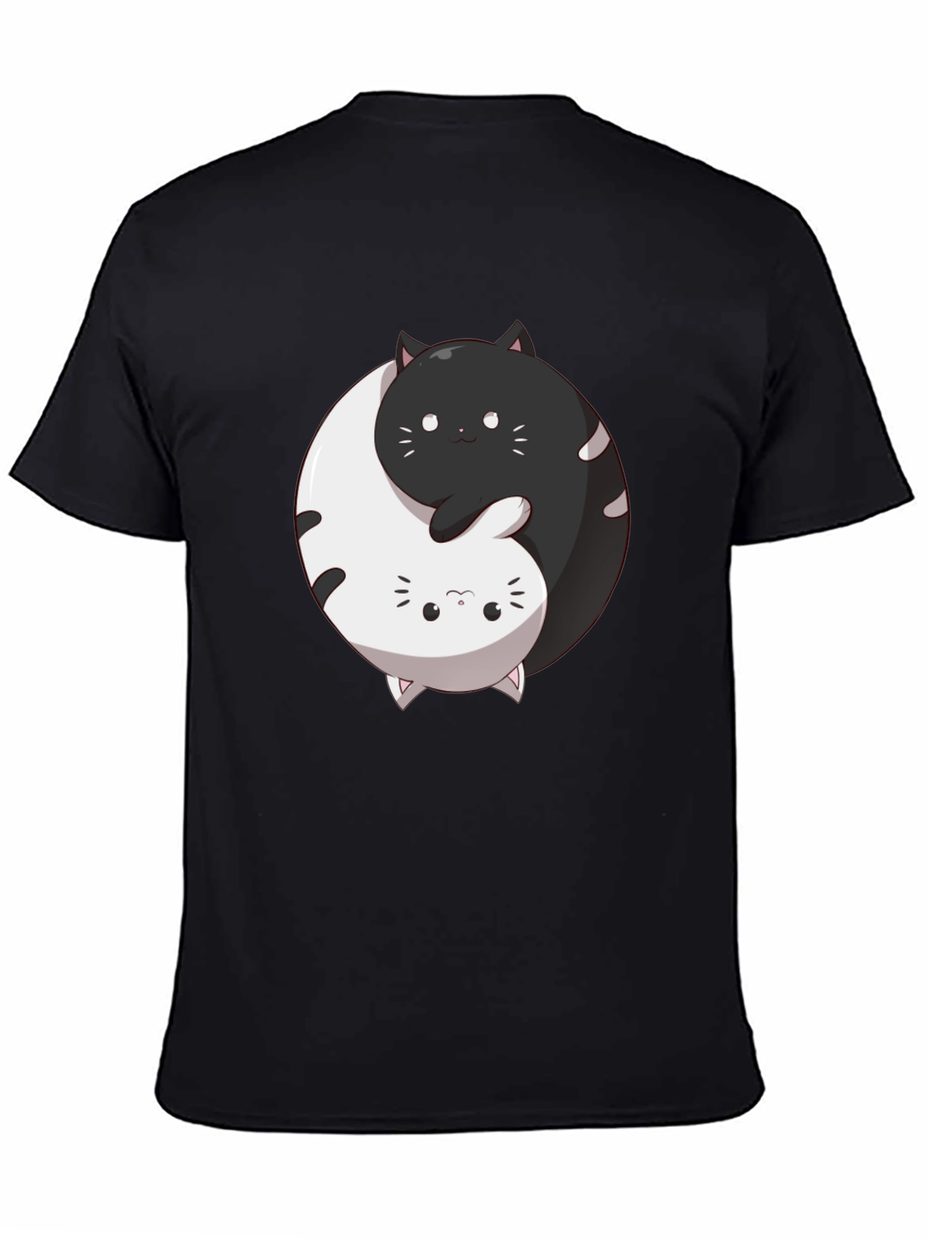 Yin Yang Cats Graphic Tee - Harmony & Balance