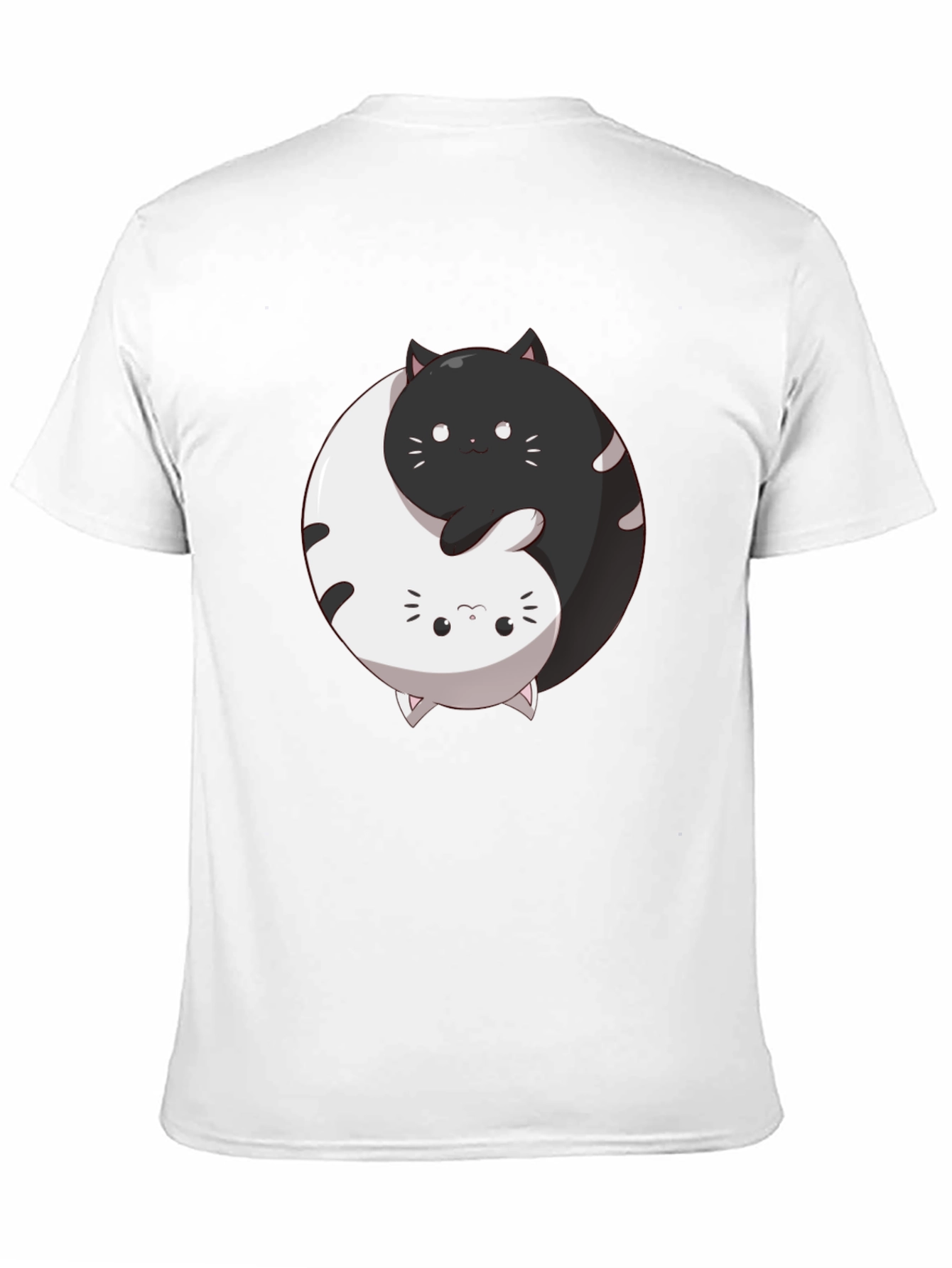 Yin Yang Cats Graphic Tee - Harmony & Balance