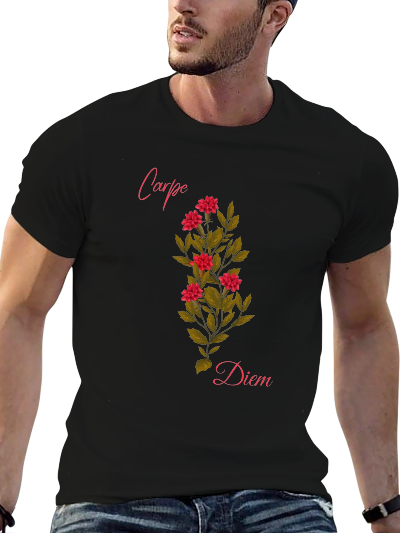 Carpe Diem Floral T-Shirt - Seize the Day!