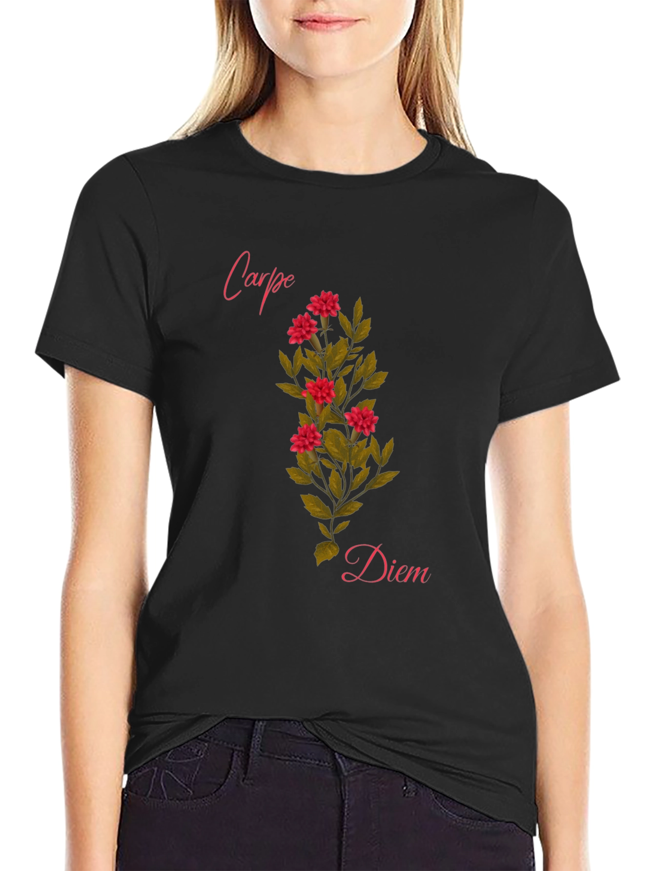 Carpe Diem Floral T-Shirt - Seize the Day!