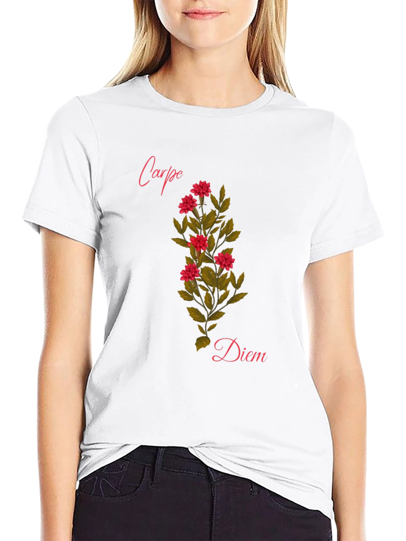 Carpe Diem Floral T-Shirt - Seize the Day!