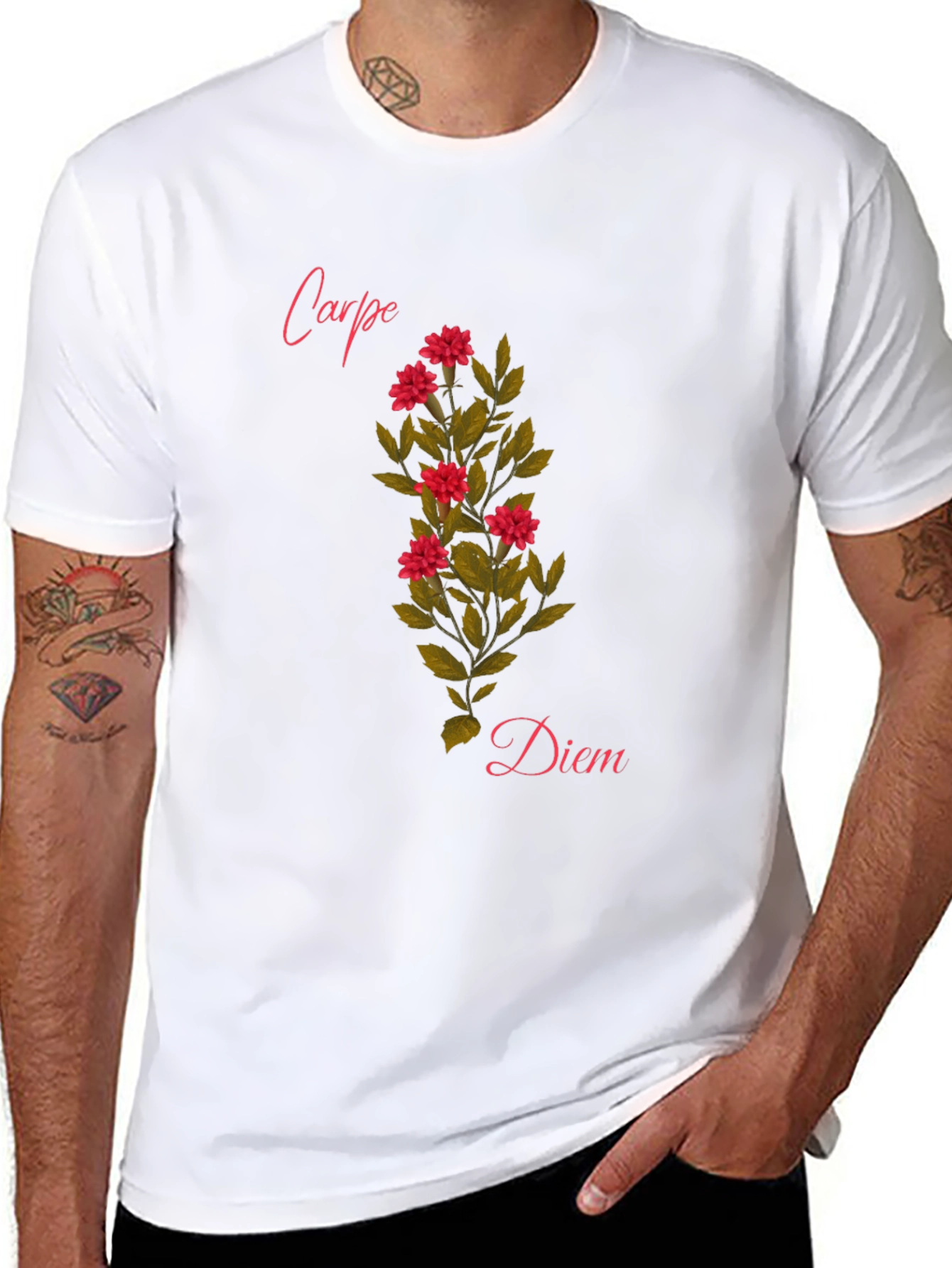 Carpe Diem Floral T-Shirt - Seize the Day!