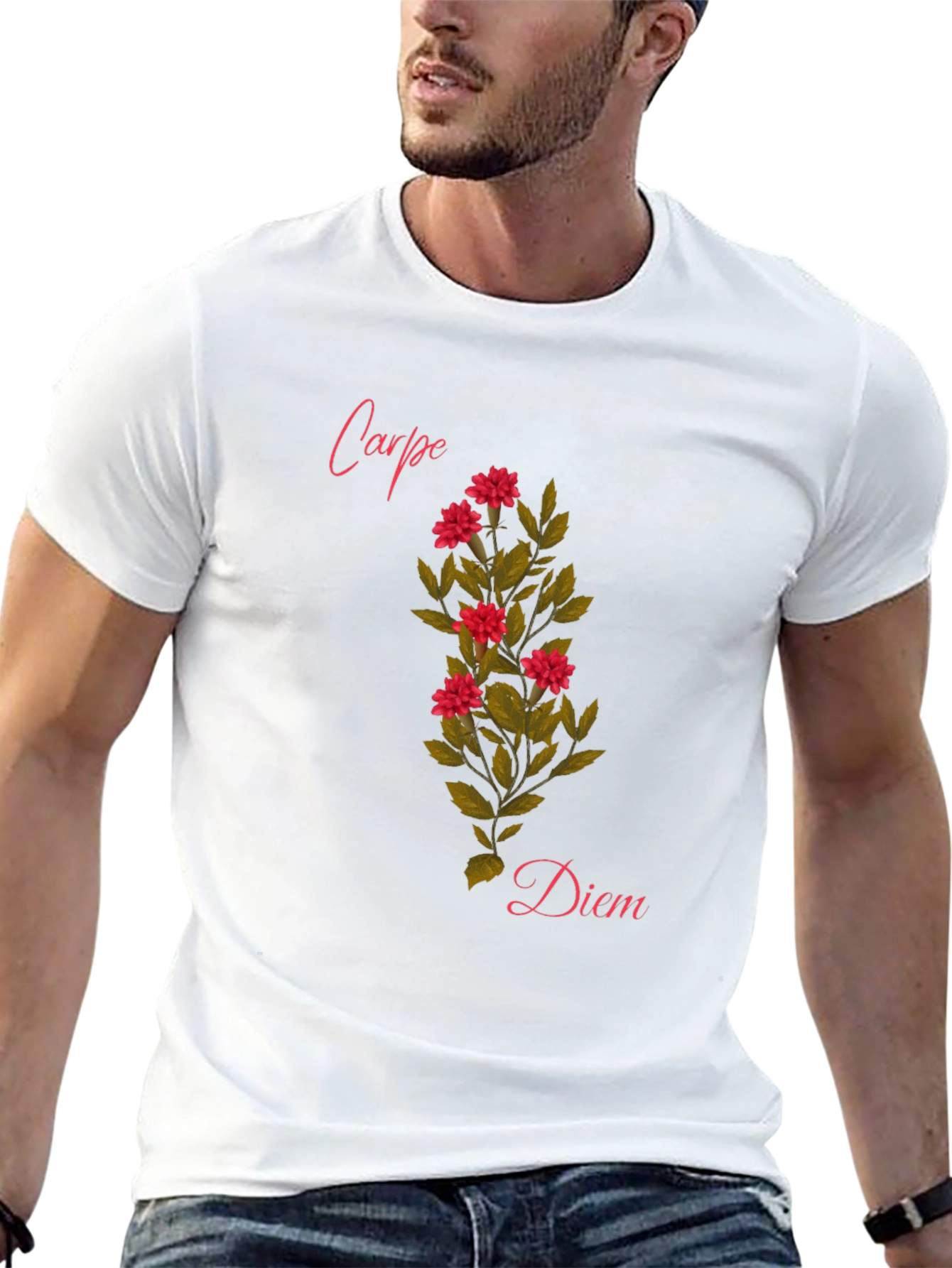 Carpe Diem Floral T-Shirt - Seize the Day!