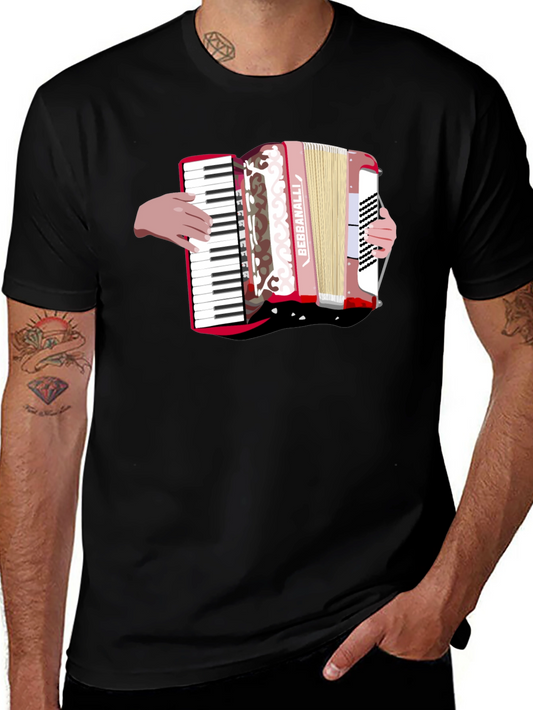 Accordion Graphic Black T-Shirt