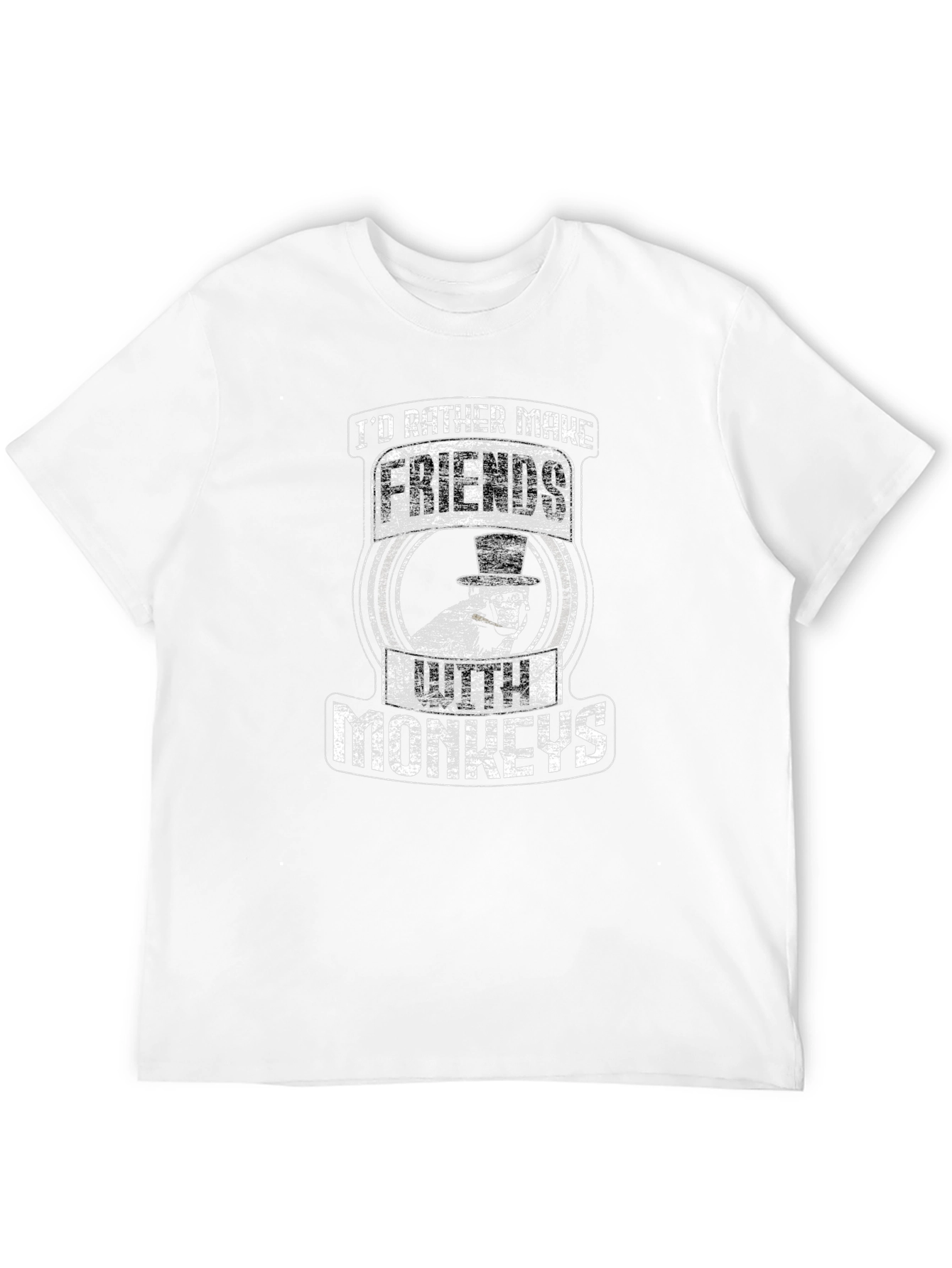 Id Rather Make Friends With Monkeys Funny T-Shirt