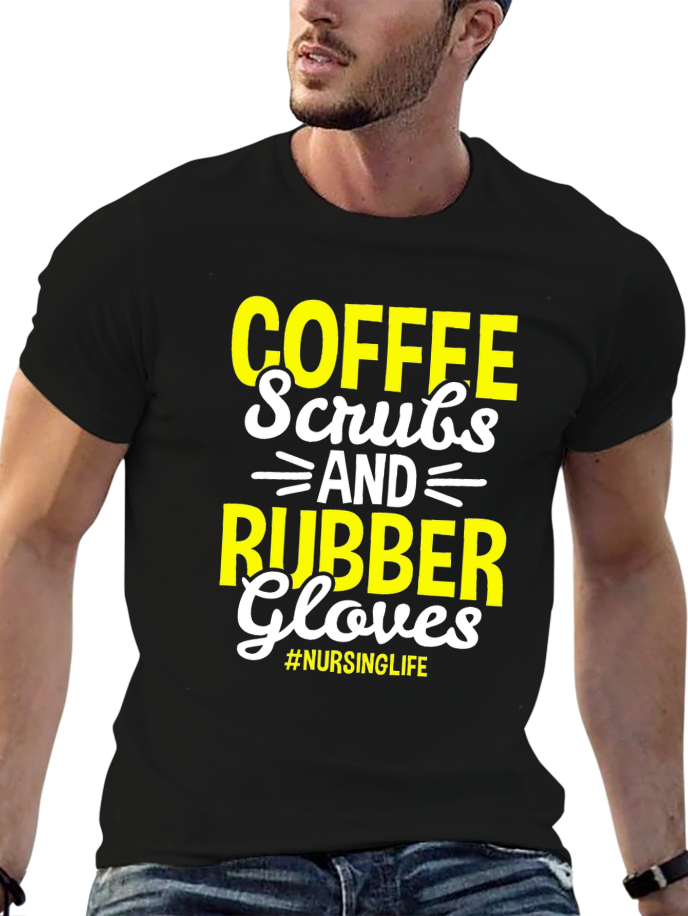 Coffee Scrubs & Rubber Gloves - Nursing Life T-Shirt