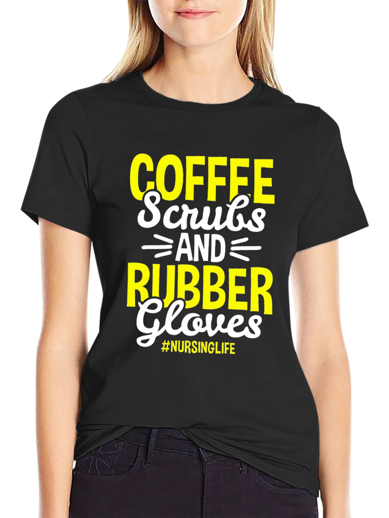 Coffee Scrubs & Rubber Gloves - Nursing Life T-Shirt