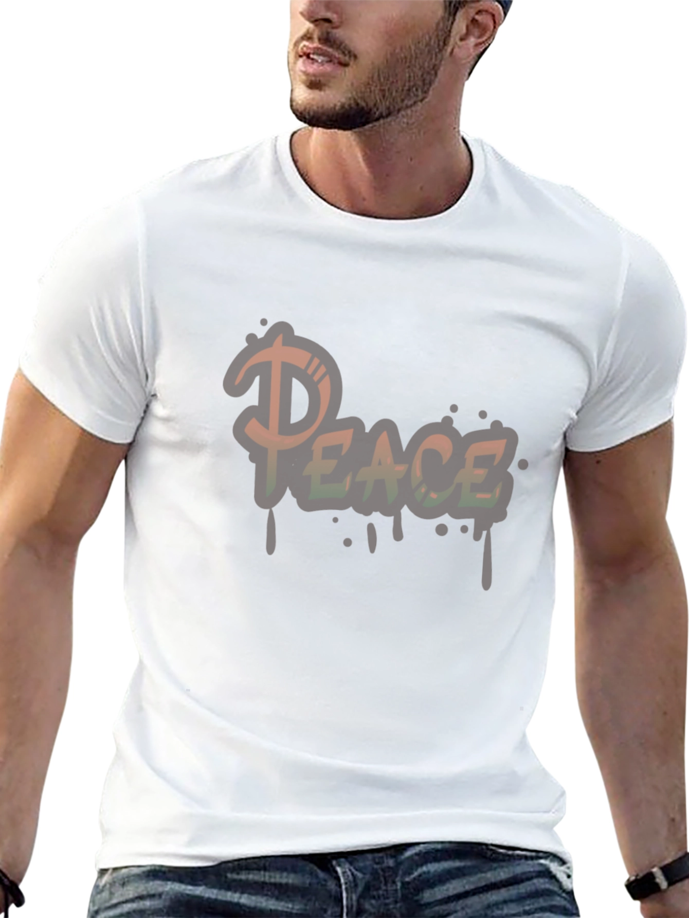 Peace Graphic T-Shirt - Casual Wear