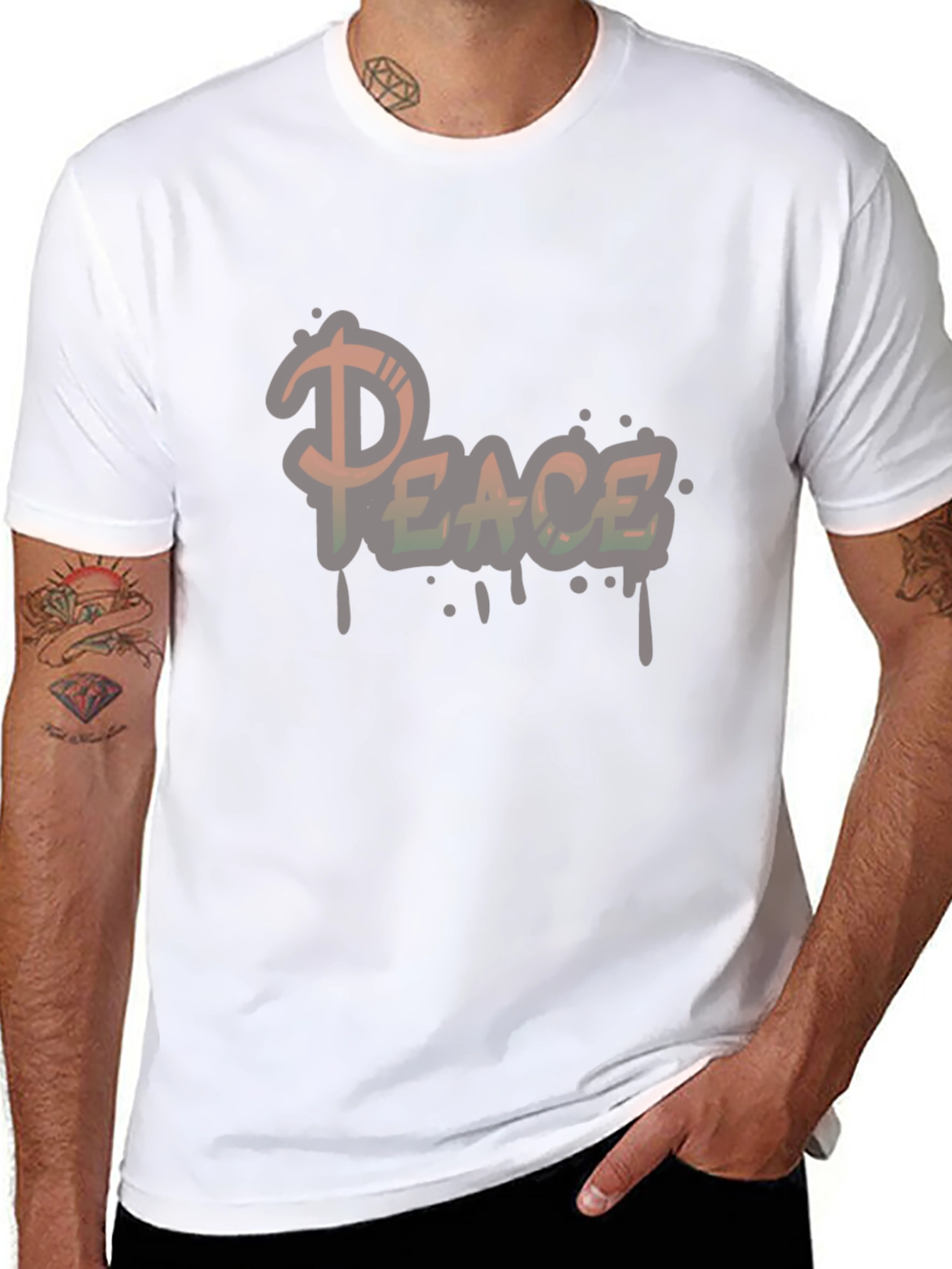 Peace Graphic T-Shirt - Casual Wear