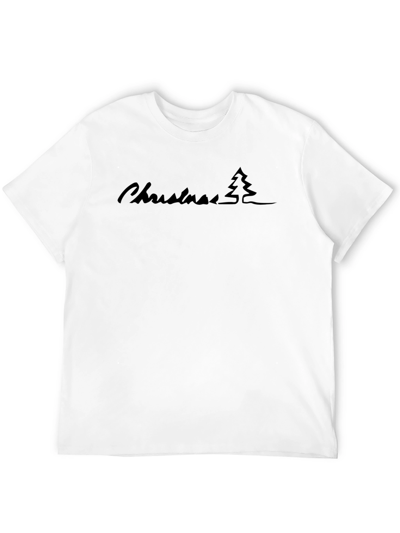 Christmas Tree Graphic T-Shirt - Black