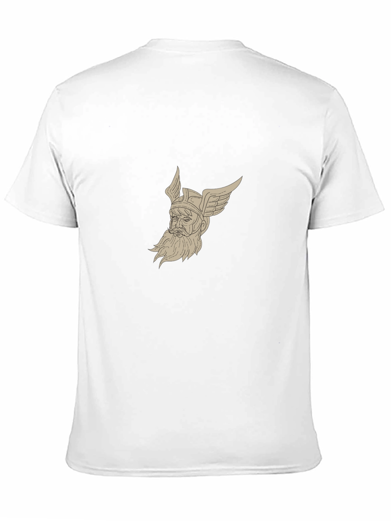 Viking Warrior Graphic Tee - Black Cotton Blend