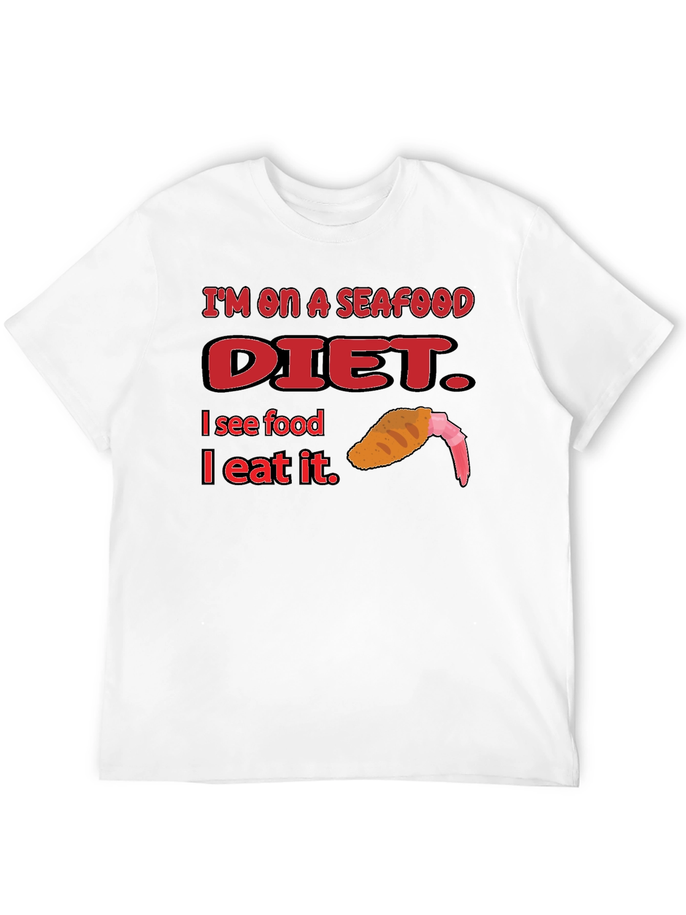 Seafood Diet Funny Graphic Tee