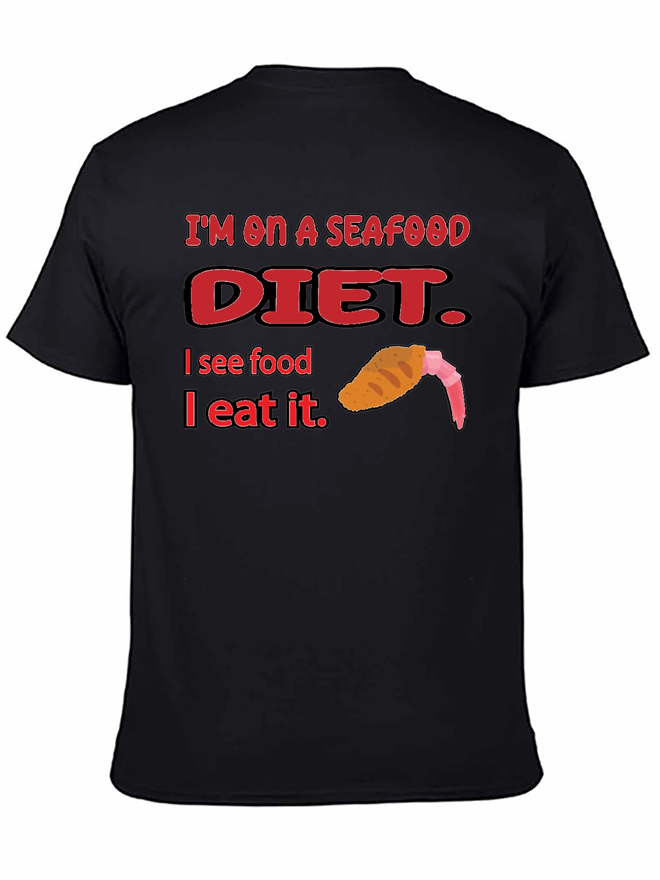 Seafood Diet Funny Graphic Tee