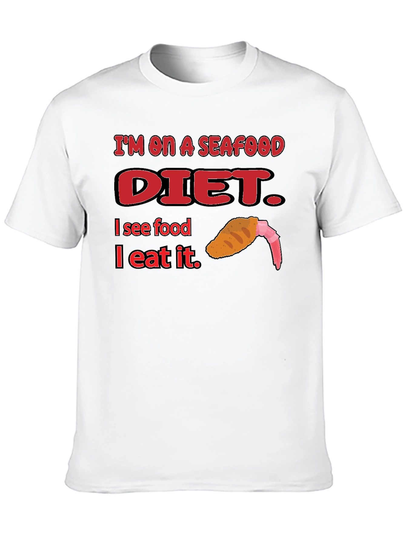 Seafood Diet Funny Graphic Tee