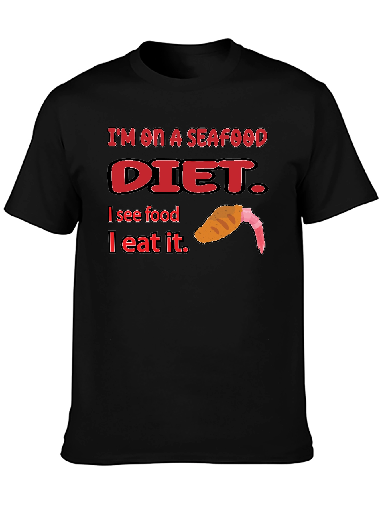 Seafood Diet Funny Graphic Tee