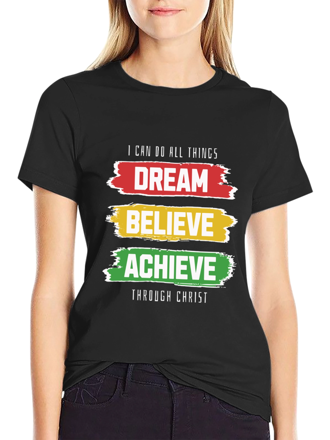 Dream Believe Achieve T-Shirt - Christian Inspirational Tee