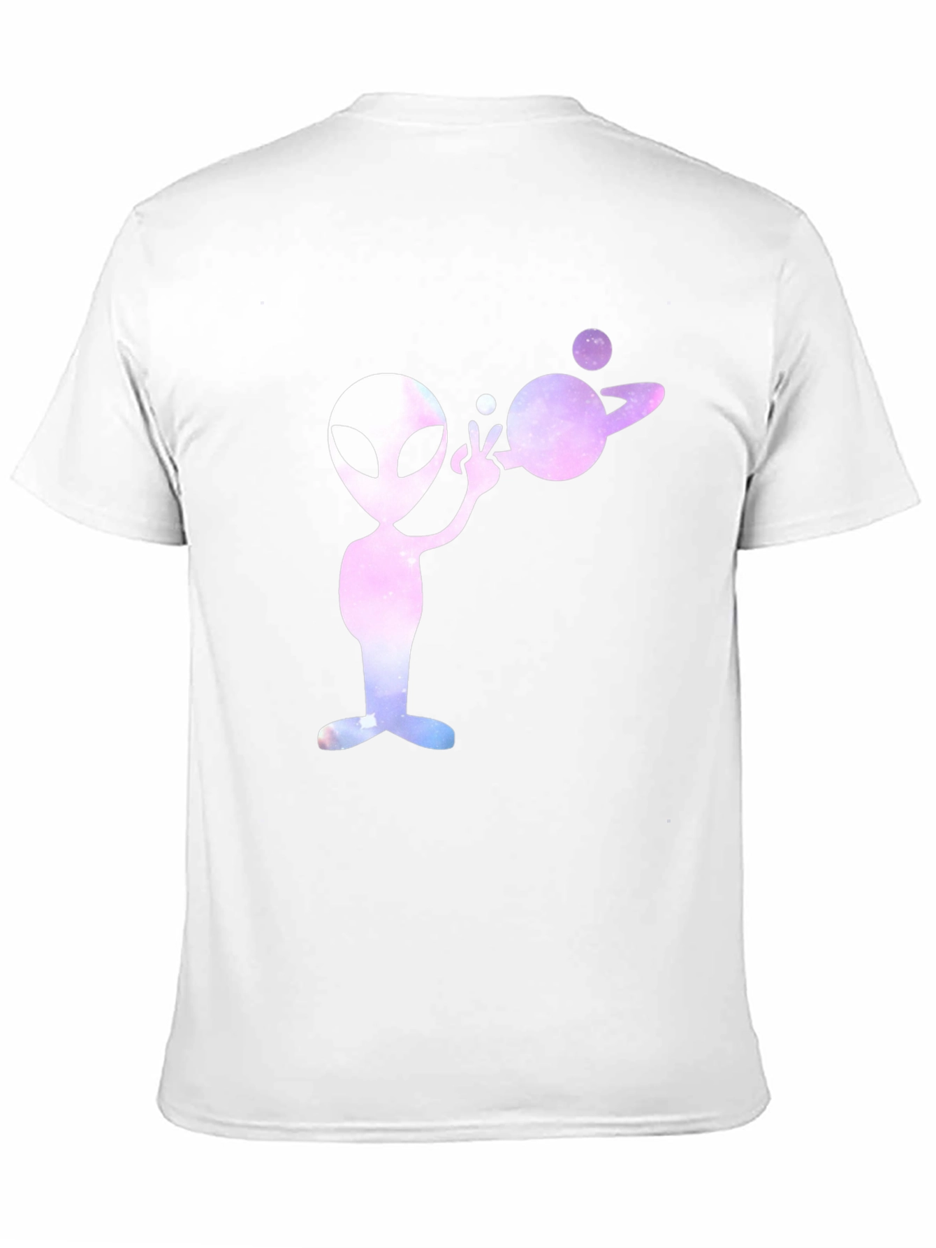 Alien Planet Graphic Tee - Black Cotton T-Shirt