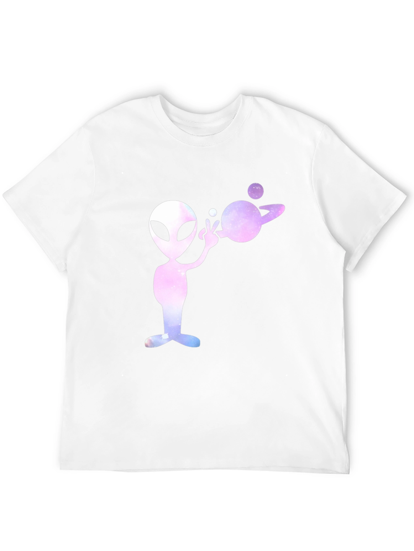 Alien Planet Graphic Tee - Black Cotton T-Shirt