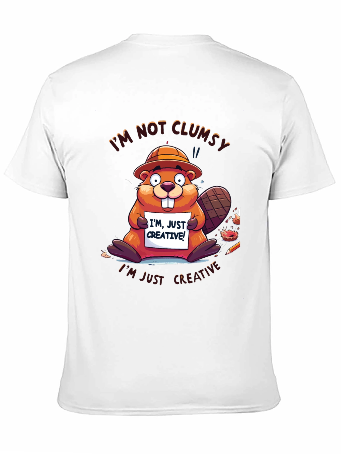 Funny Beaver Im Not Clumsy Graphic Tee