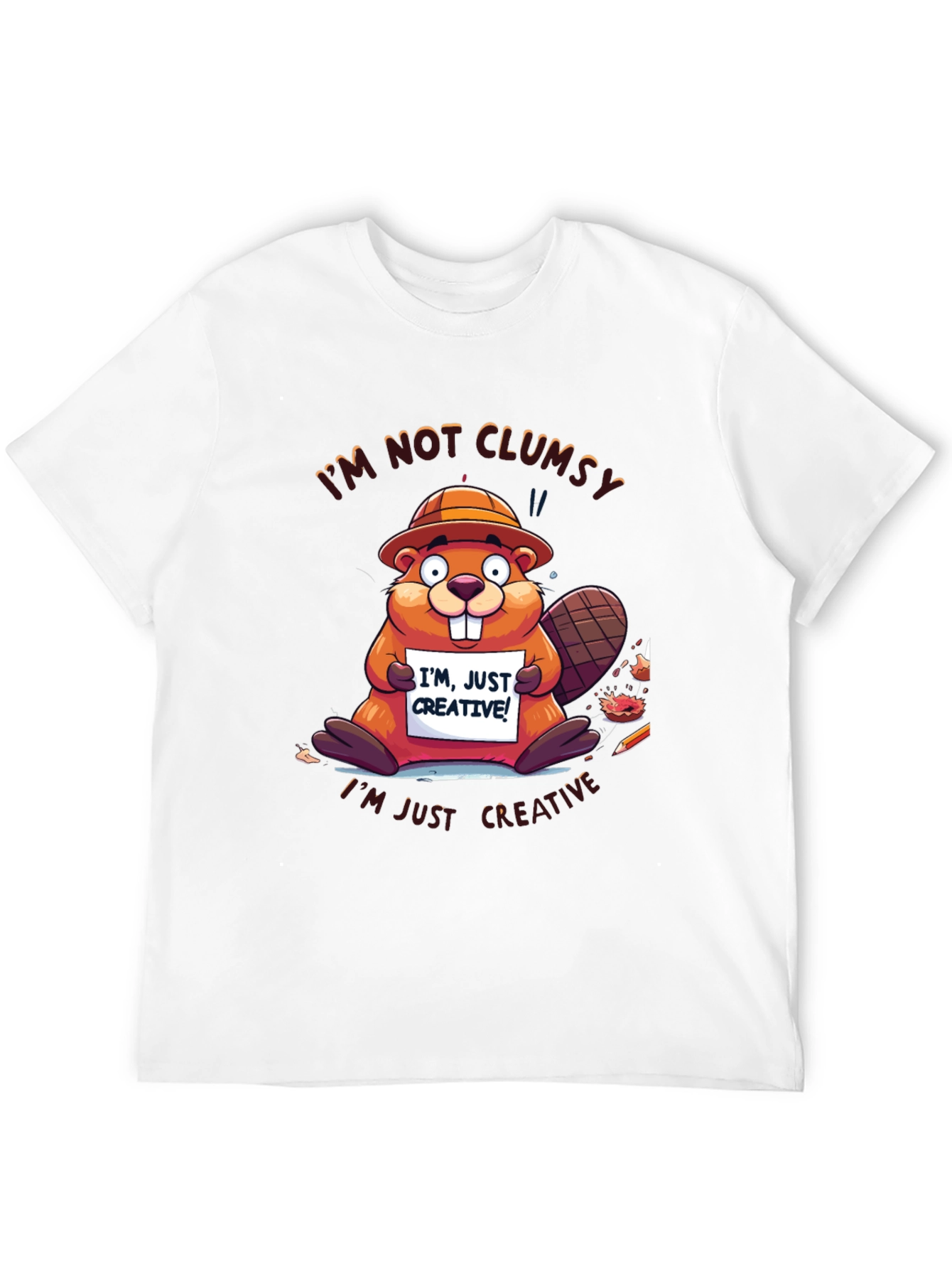 Funny Beaver Im Not Clumsy Graphic Tee