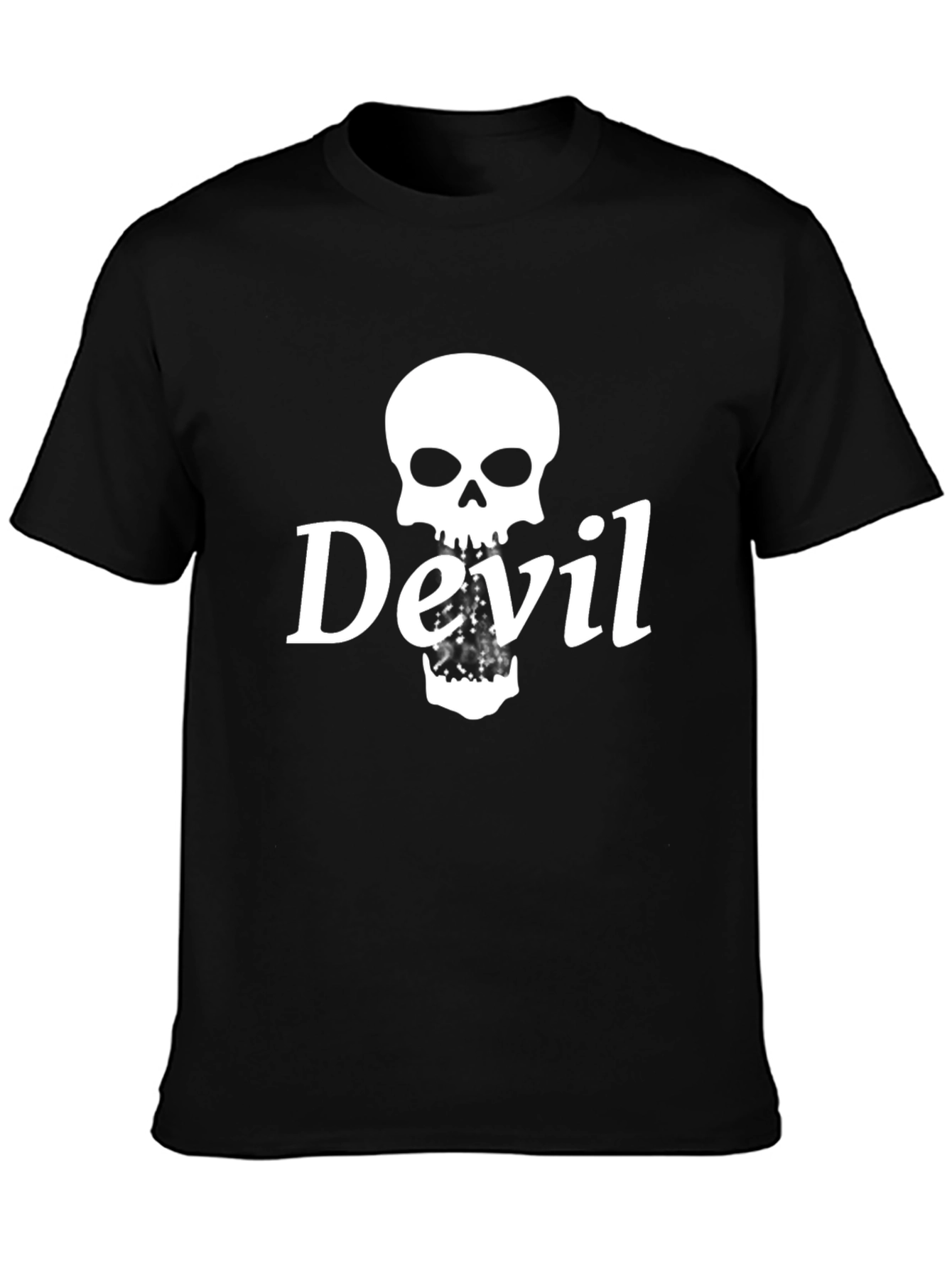 Devil Skull Graphic T-Shirt - Mens Black Tee