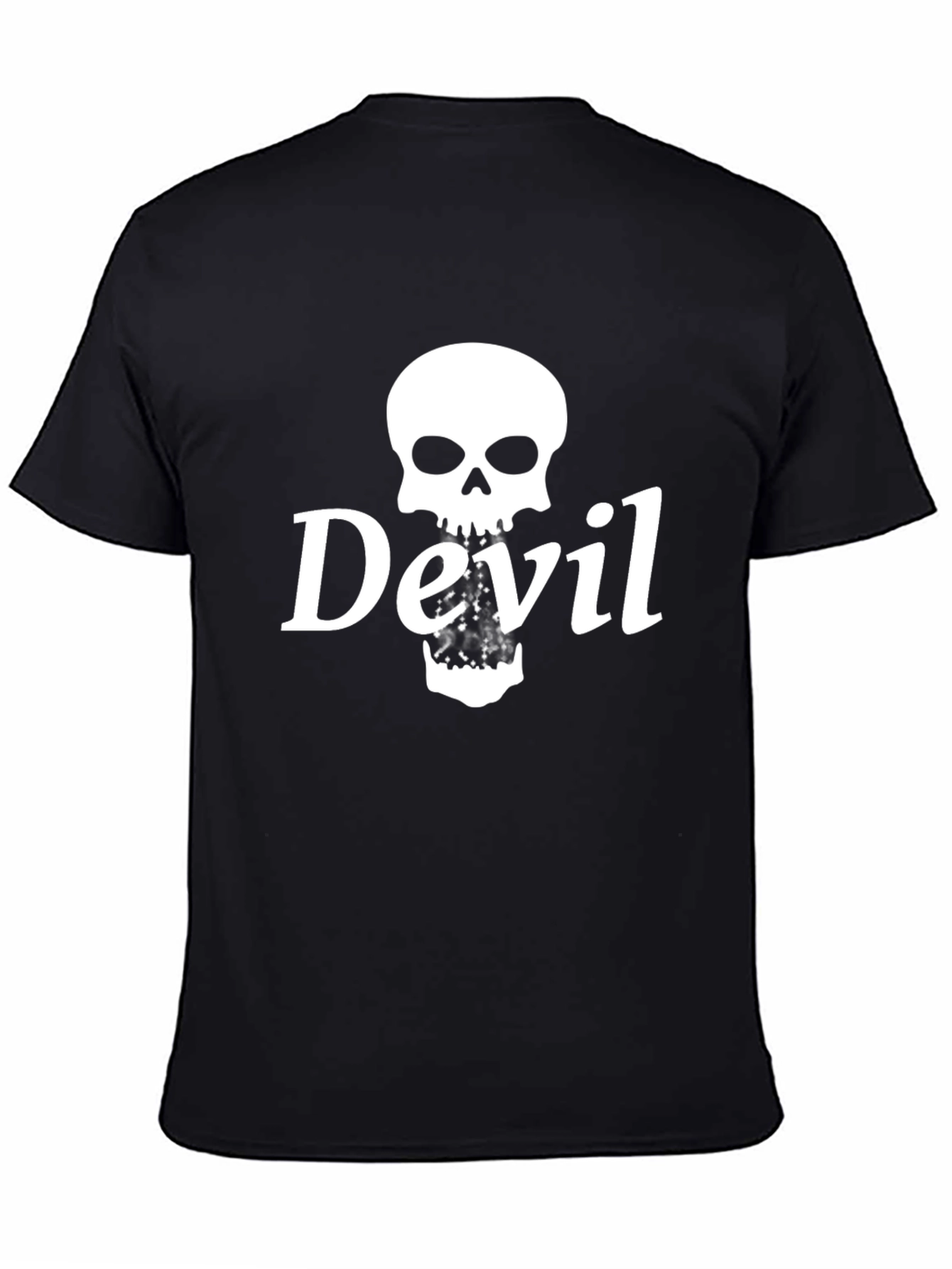 Devil Skull Graphic T-Shirt - Mens Black Tee