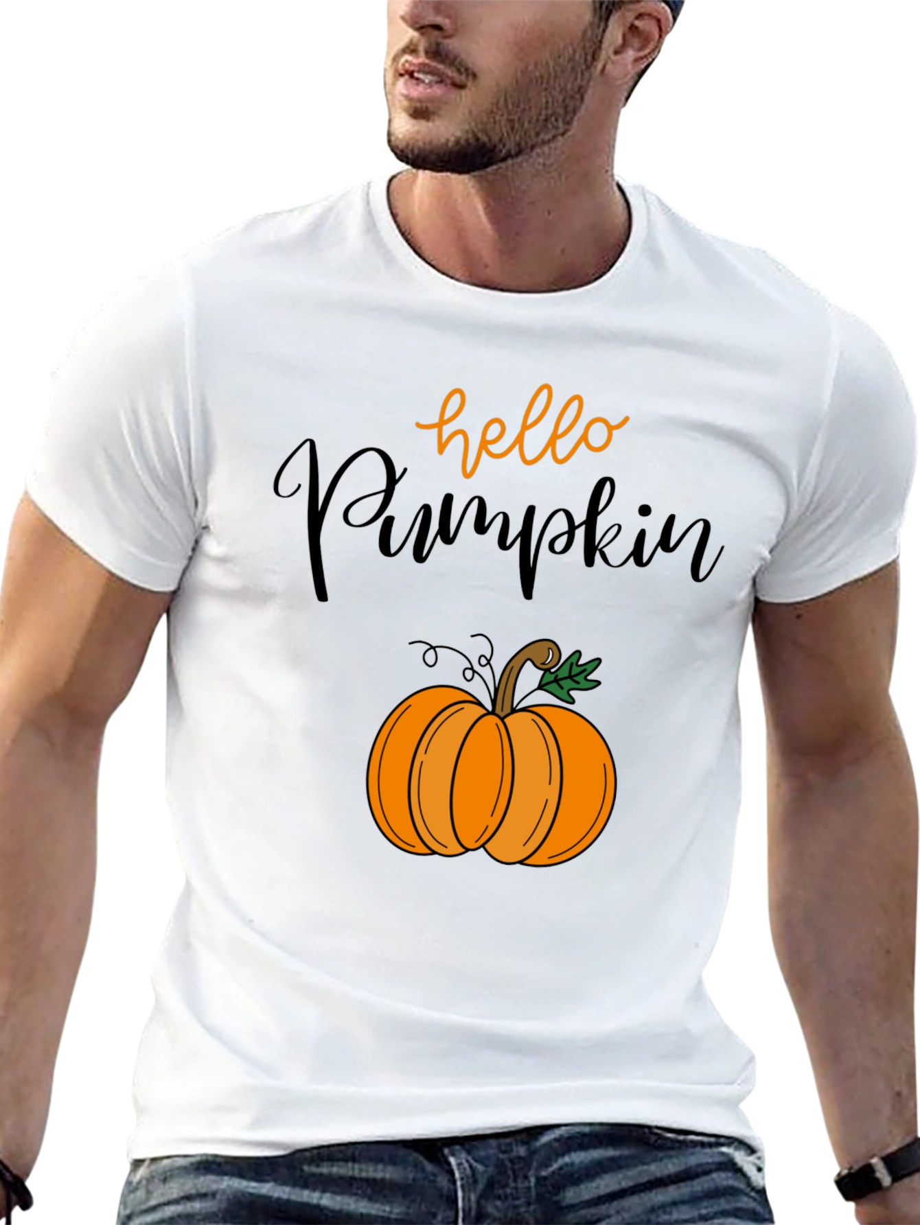 Hello Pumpkin T-Shirt - Fall Themed Tee