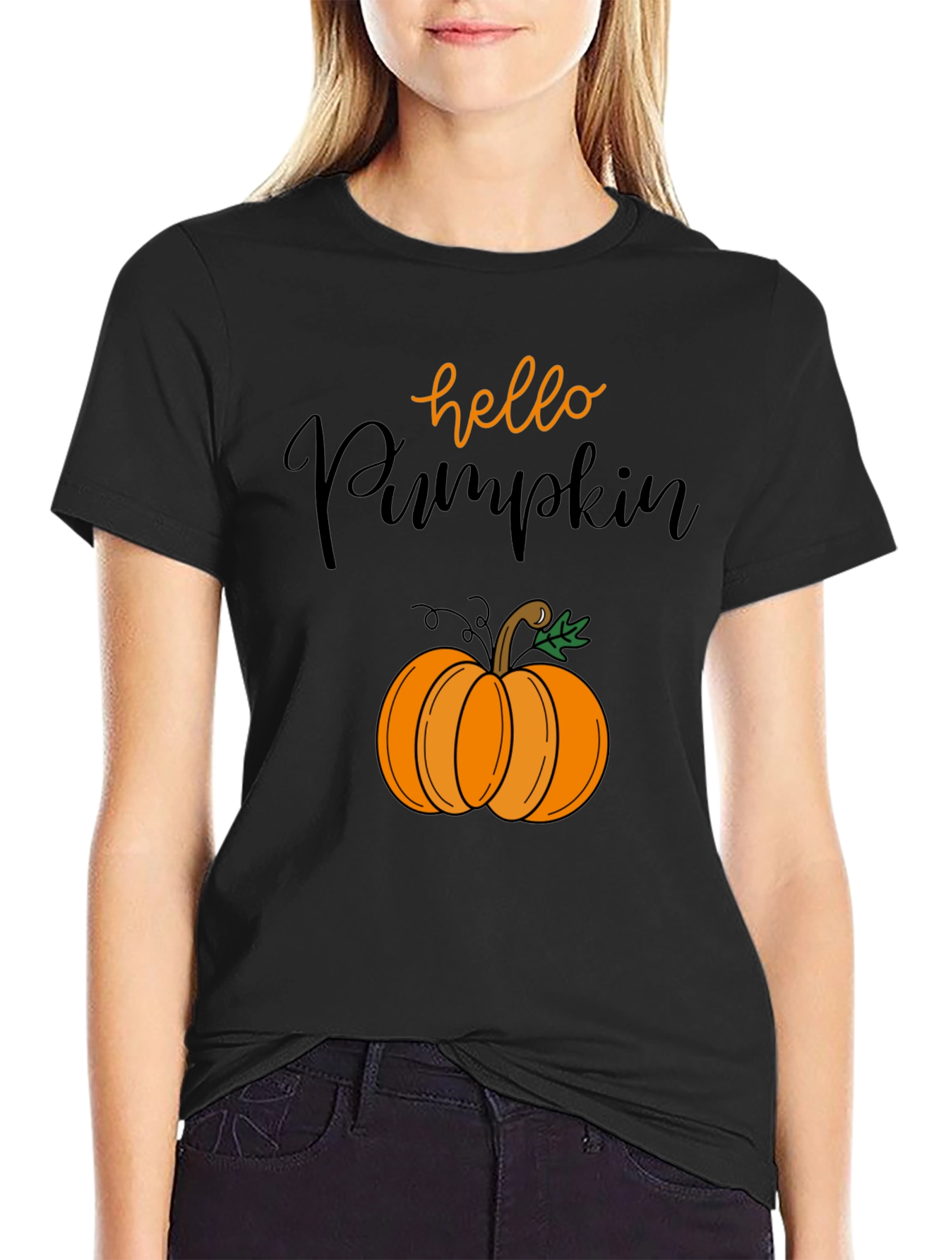 Hello Pumpkin T-Shirt - Fall Themed Tee