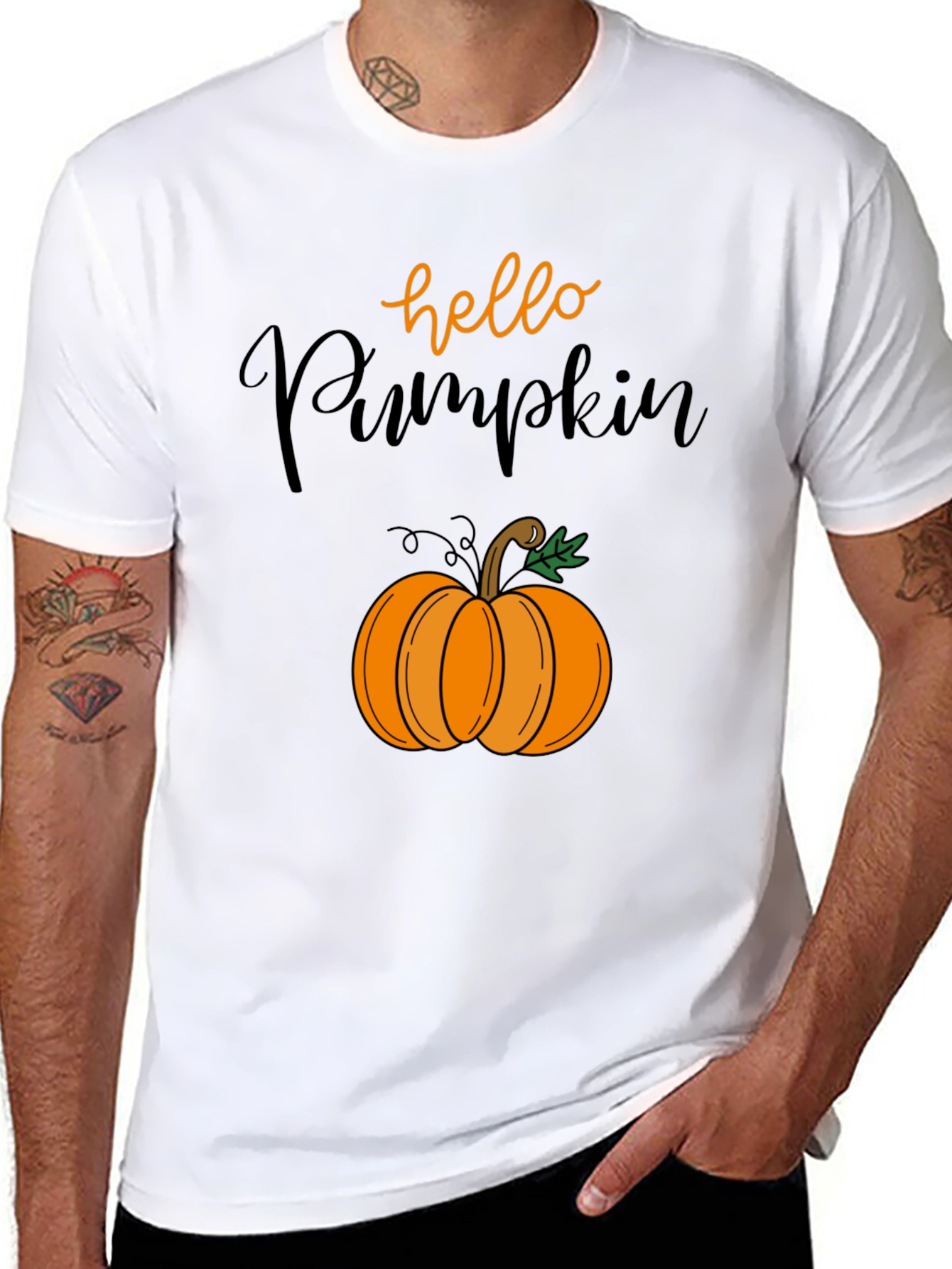 Hello Pumpkin T-Shirt - Fall Themed Tee