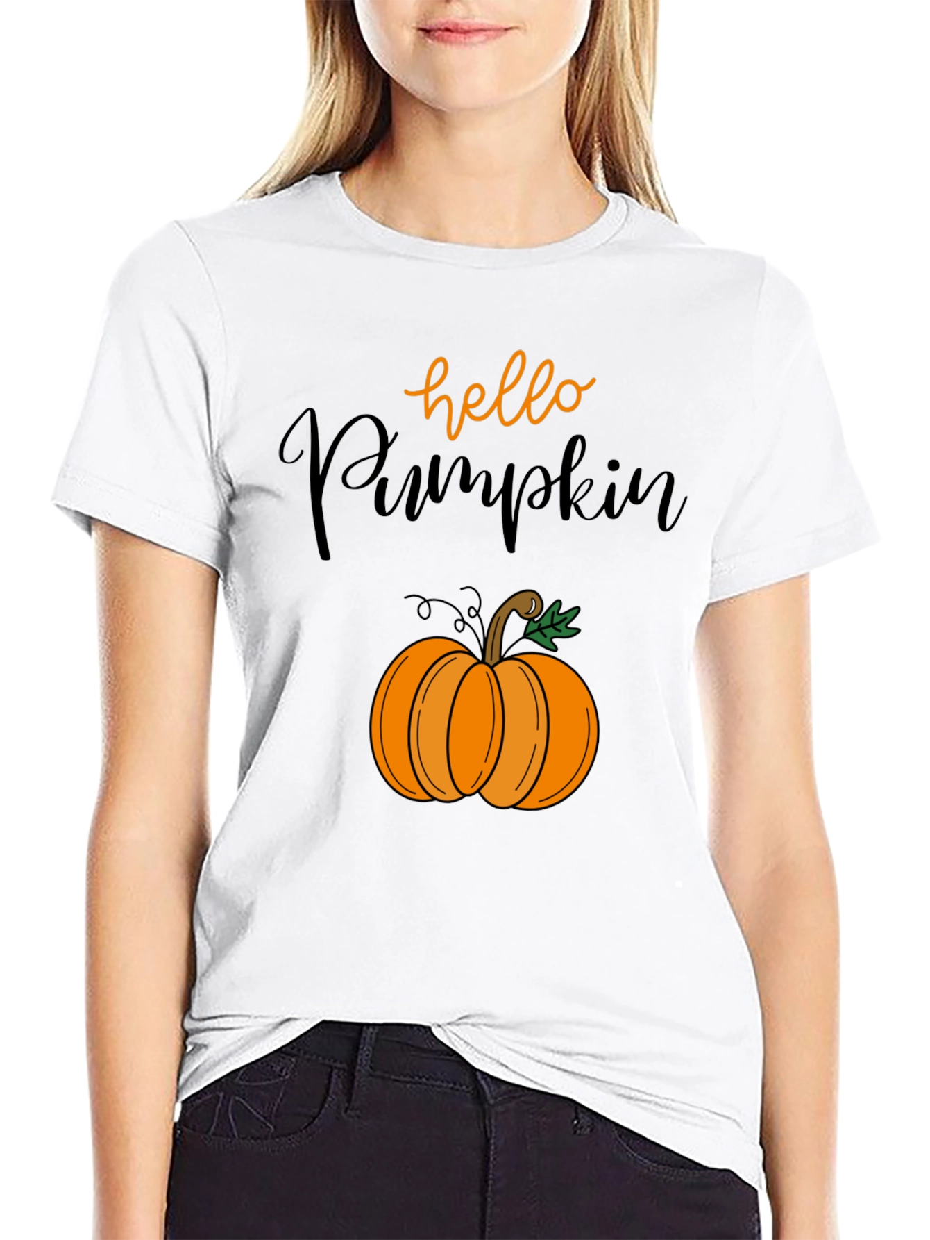 Hello Pumpkin T-Shirt - Fall Themed Tee