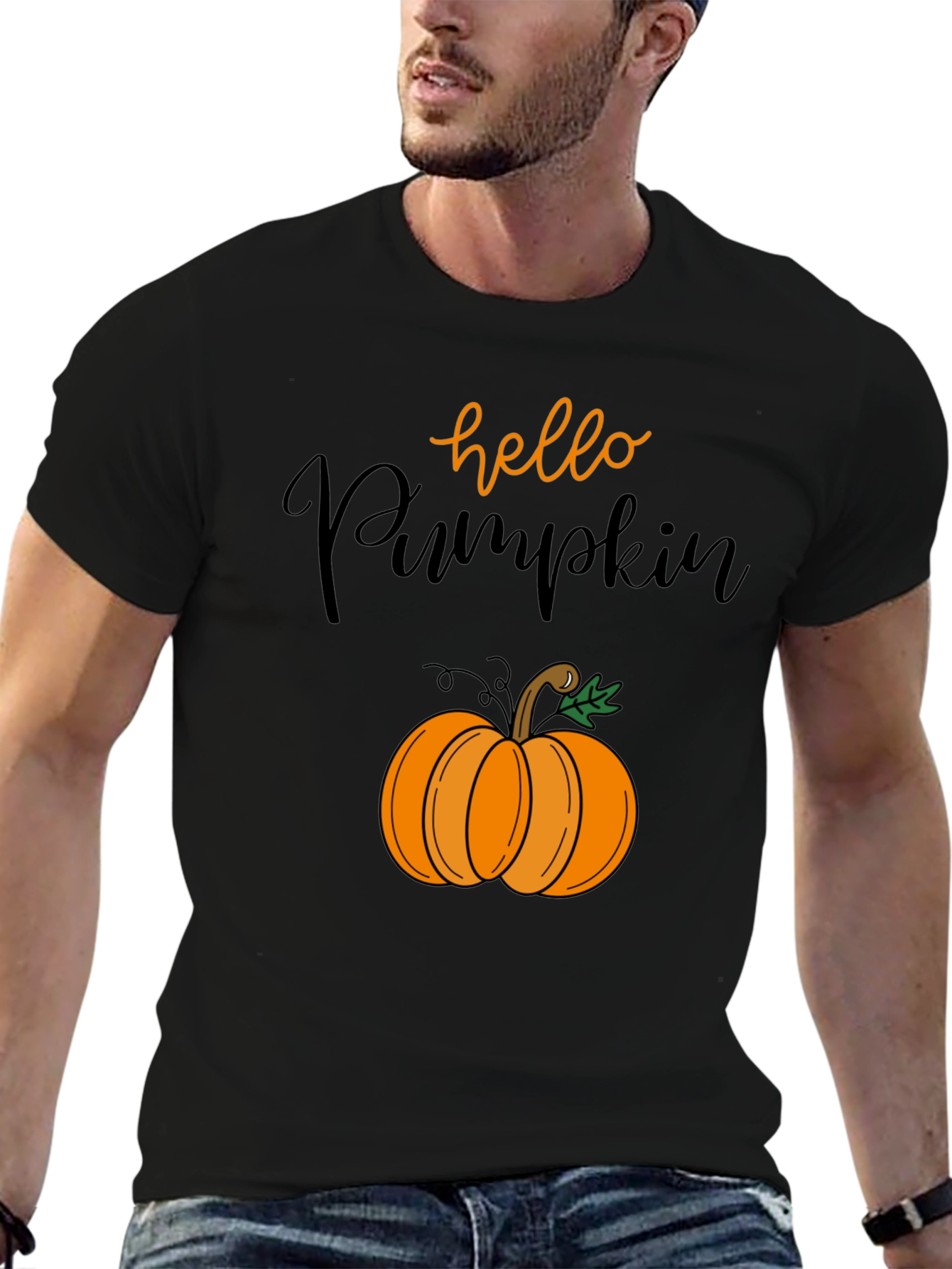 Hello Pumpkin T-Shirt - Fall Themed Tee