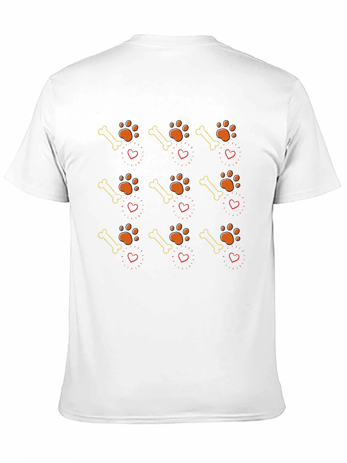Dog Lover Tee - Bone Paw Print & Heart