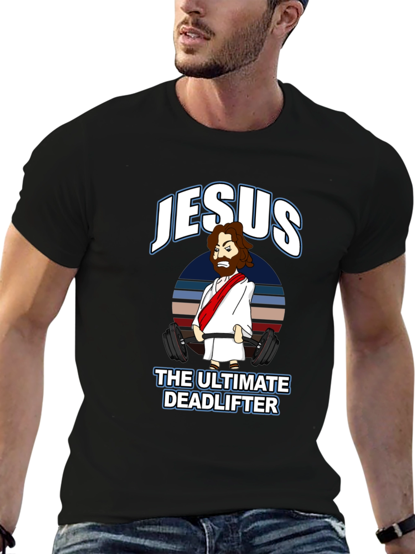 Jesus The Ultimate Deadlifter Graphic Tee