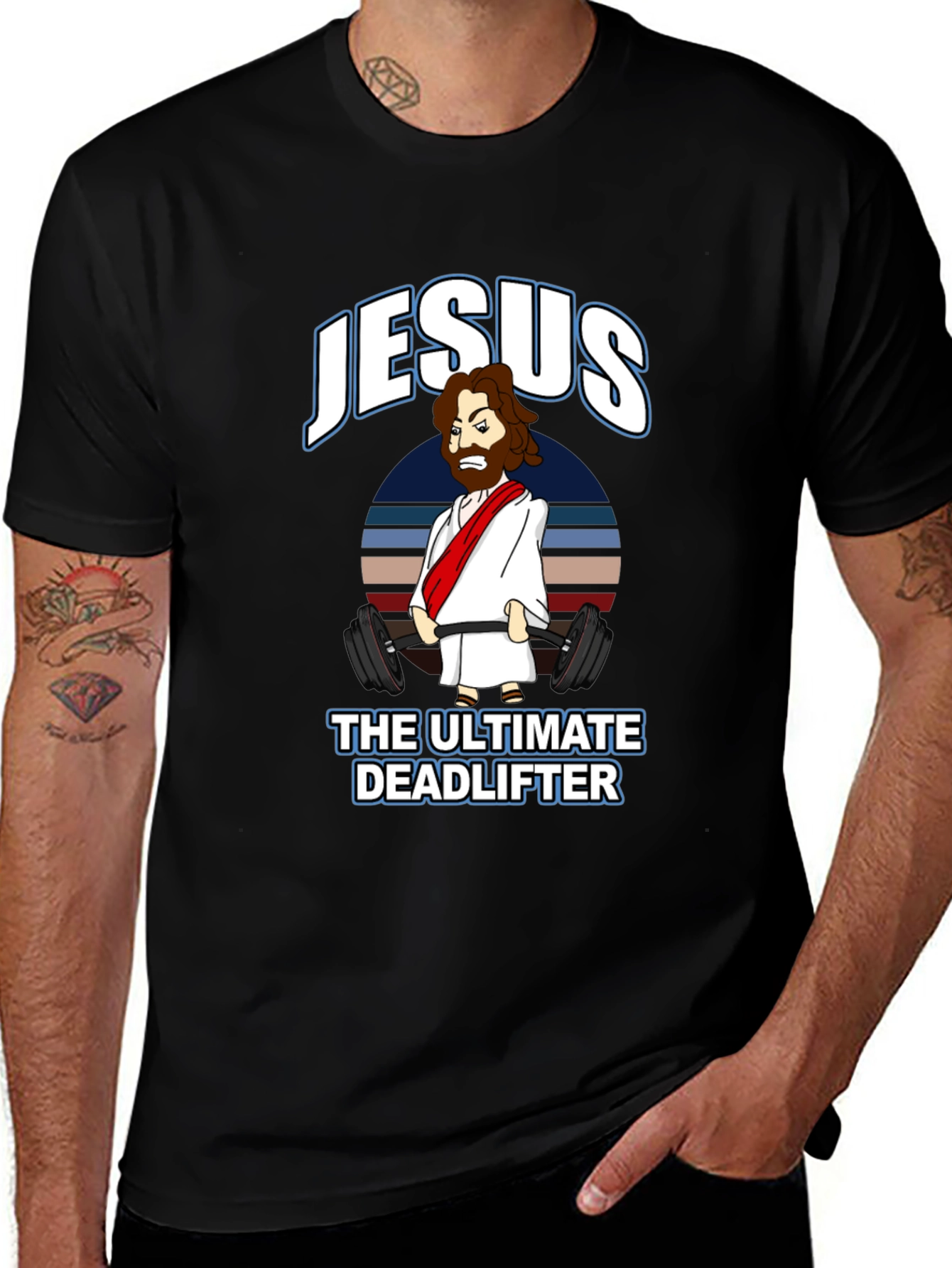 Jesus The Ultimate Deadlifter Graphic Tee