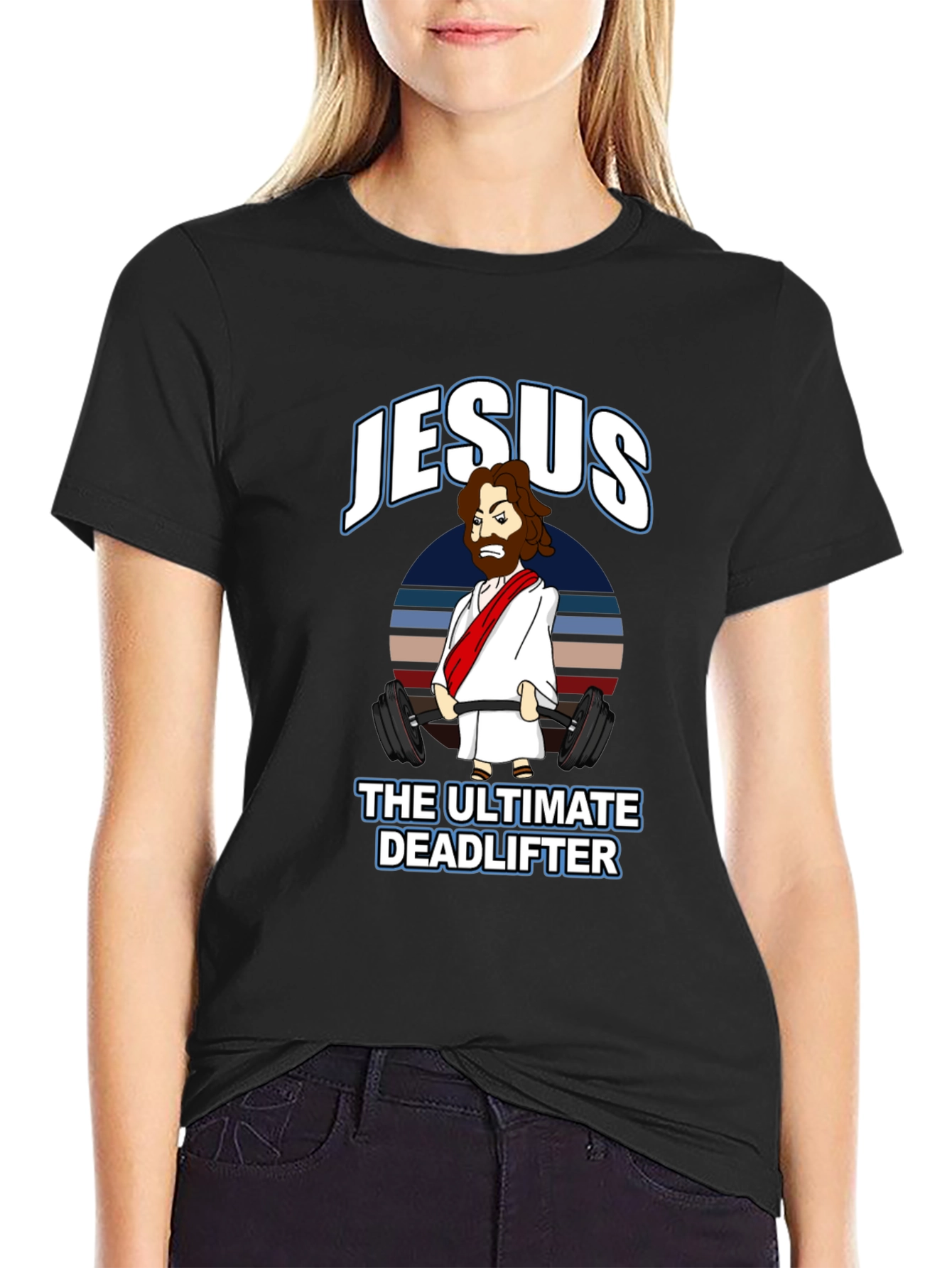 Jesus The Ultimate Deadlifter Graphic Tee