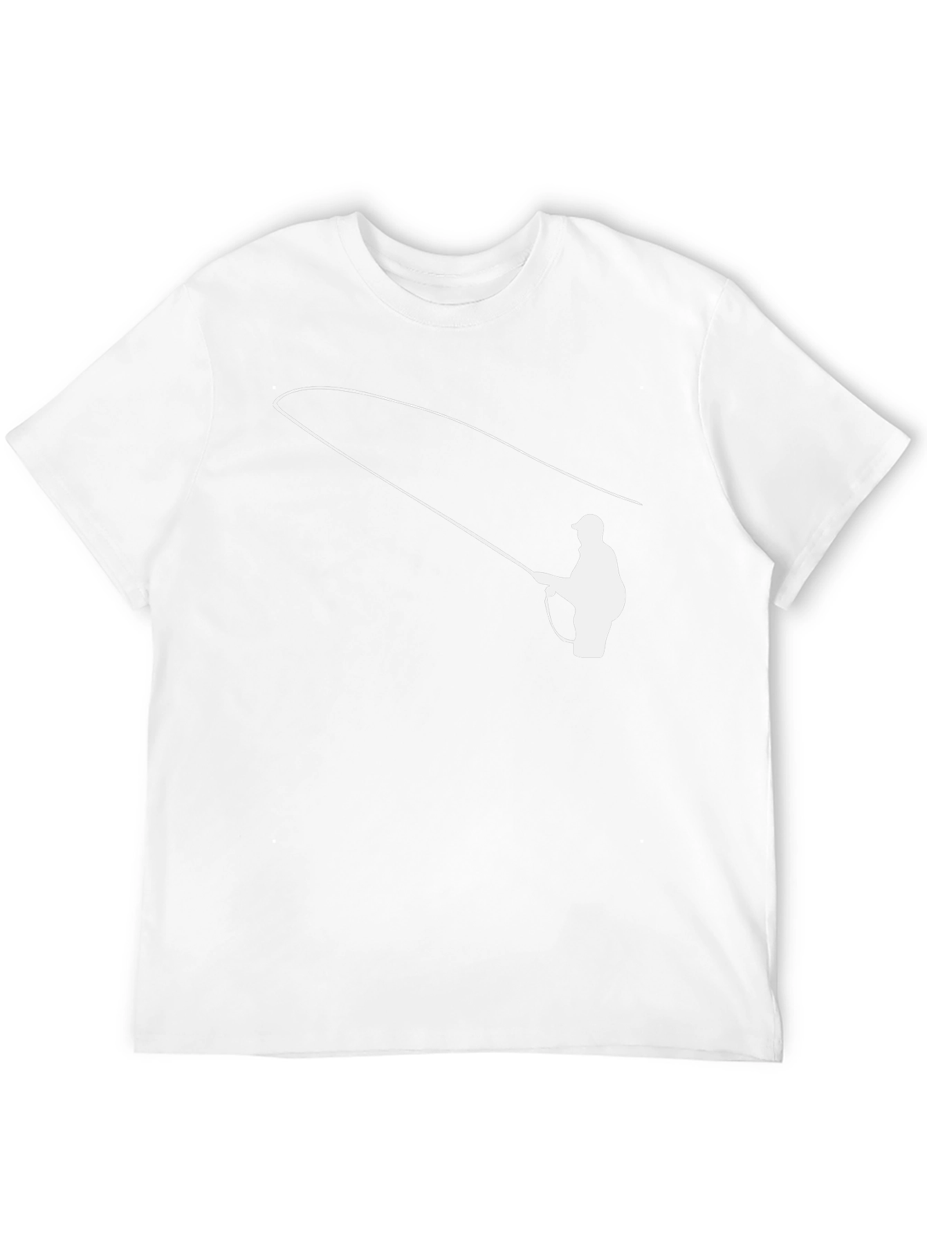 Fly Fishing T-Shirt - Angler Silhouette Design